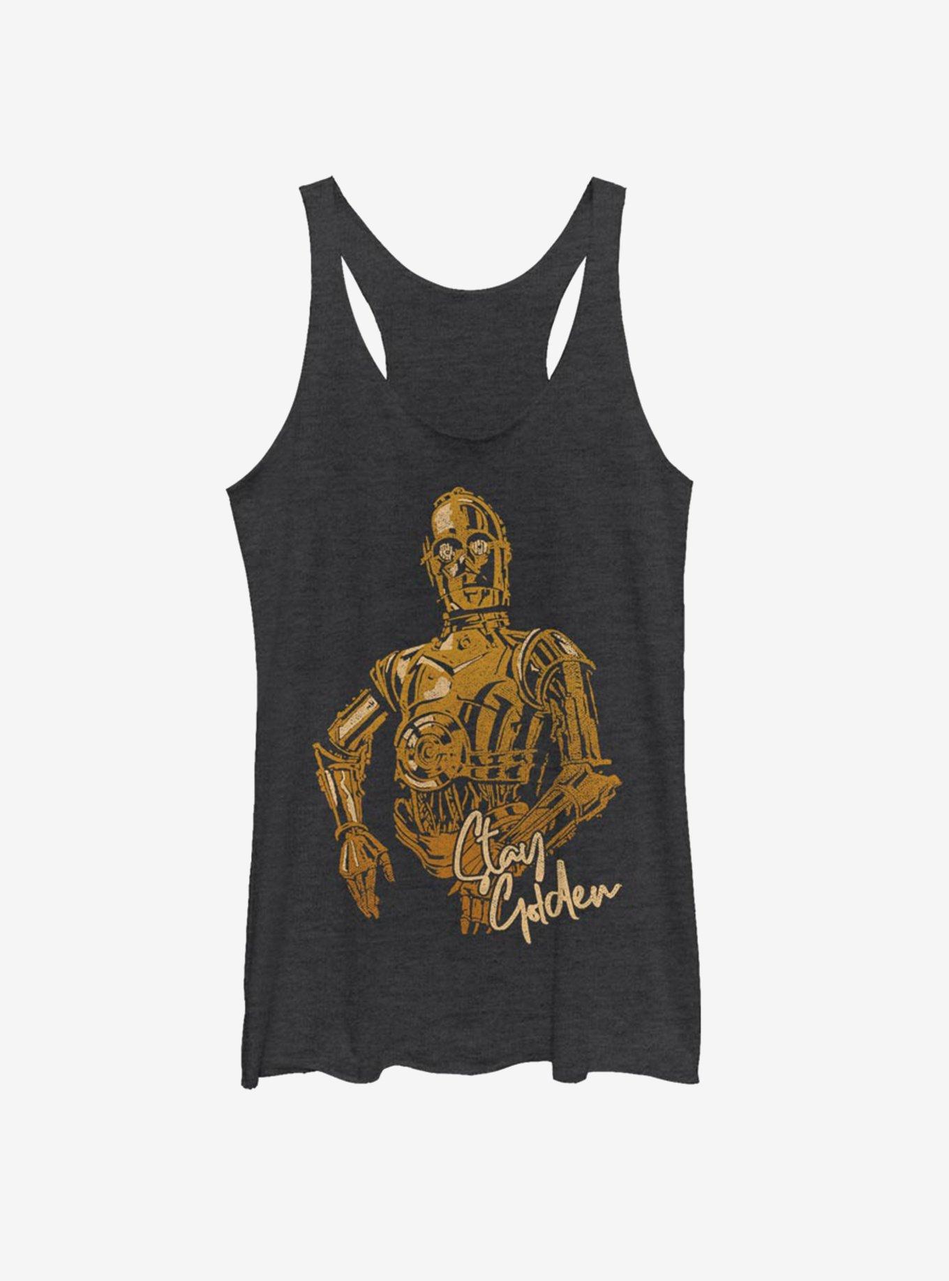 Star Wars Episode IX The Rise Of Skywalker C3PO Stay Golden Womens Tank Top, , hi-res