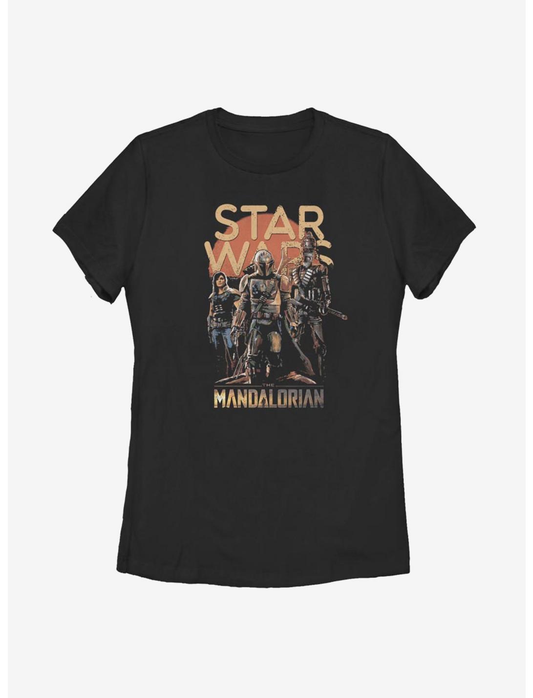 Star Wars The Mandalorian Character Pose Womens T-Shirt, BLACK, hi-res