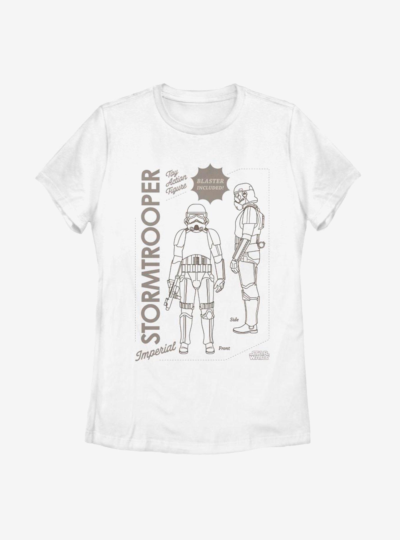 Star Wars The Mandalorian Trooper Action Figure Womens T-Shirt, WHITE, hi-res
