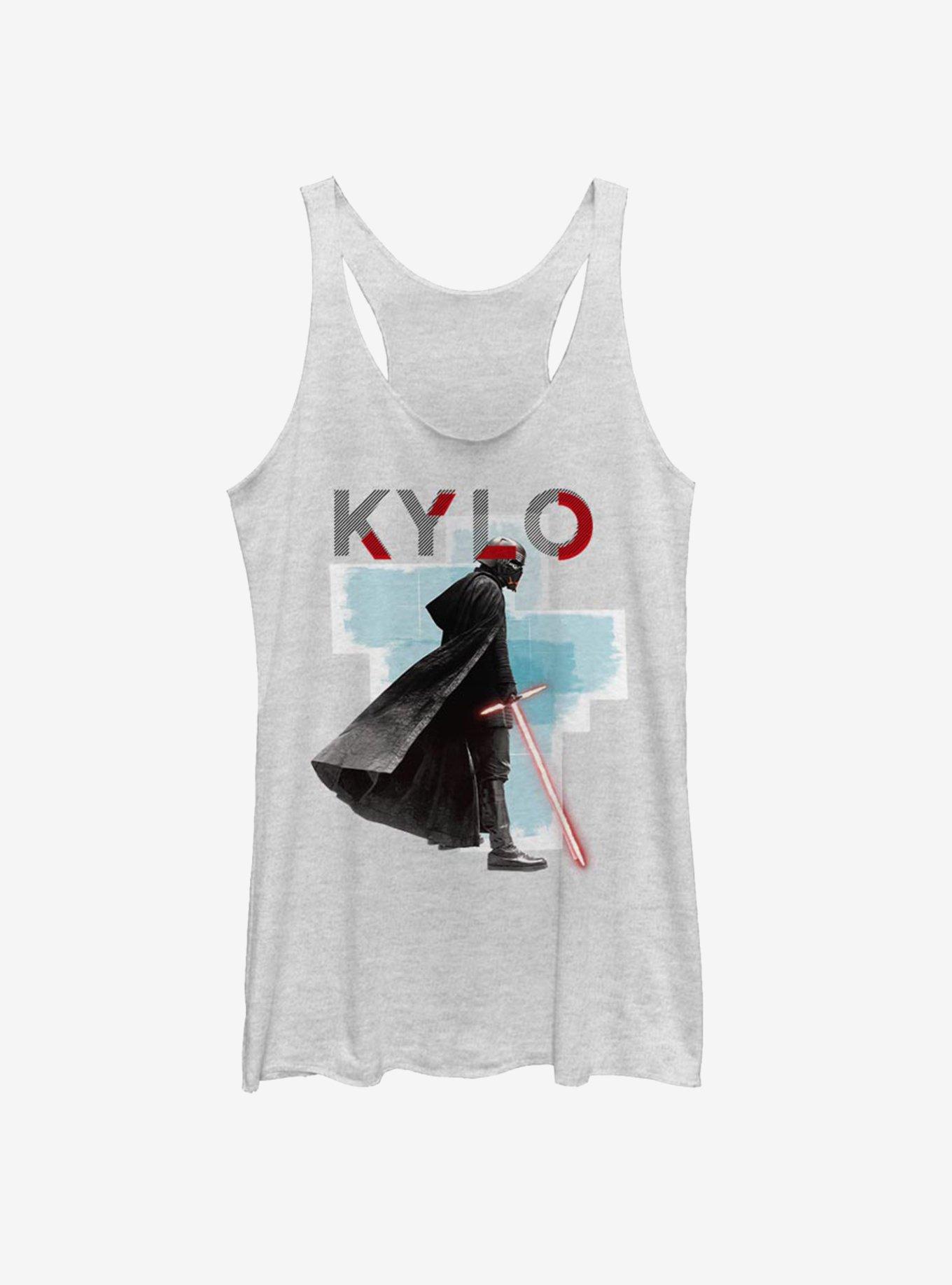 Star Wars Episode IX The Rise Of Skywalker Kylo Red Mask Womens Tank Top, WHITE HTR, hi-res
