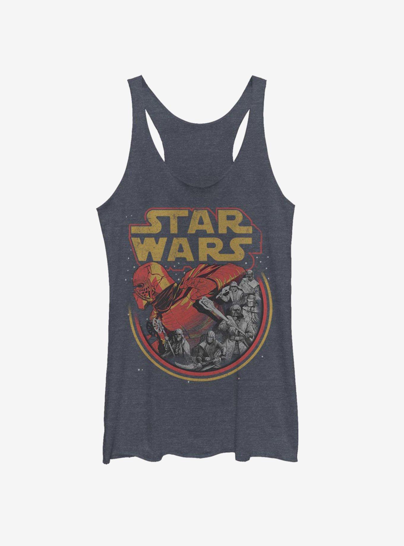 Star Wars Episode IX The Rise Of Skywalker Retro Villains Womens Tank Top, NAVY HTR, hi-res