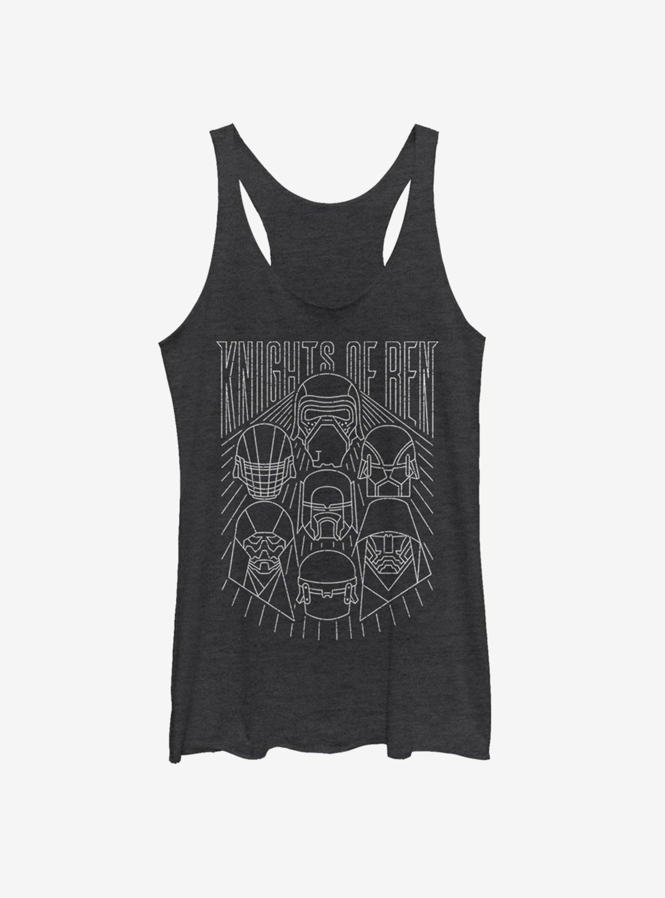 Star Wars Episode IX The Rise Of Skywalker Simple Outlines Womens Tank Top, BLK HTR, hi-res