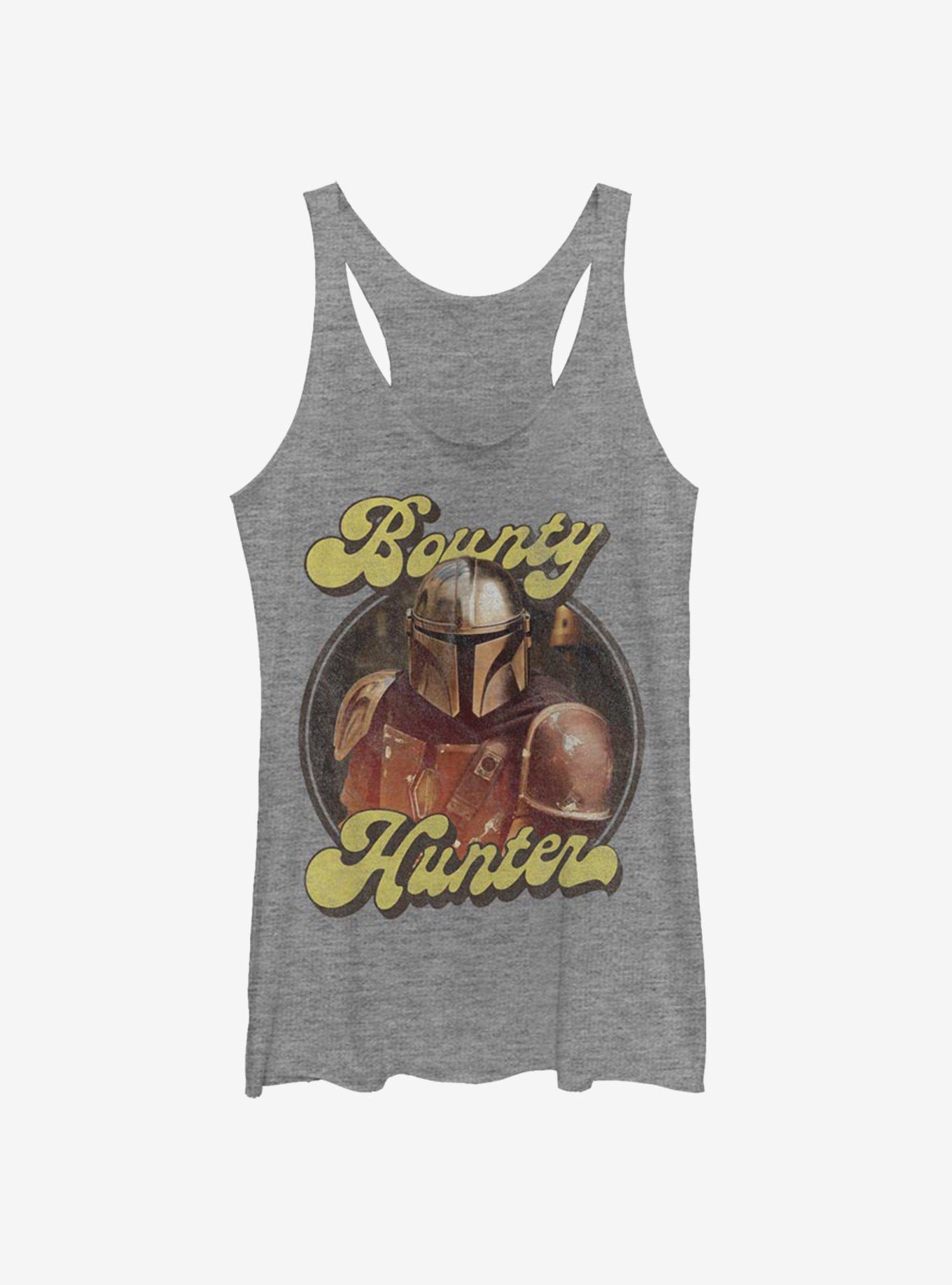 Star Wars The Mandalorian Bounty Retro Womens Tank Top, GRAY HTR, hi-res