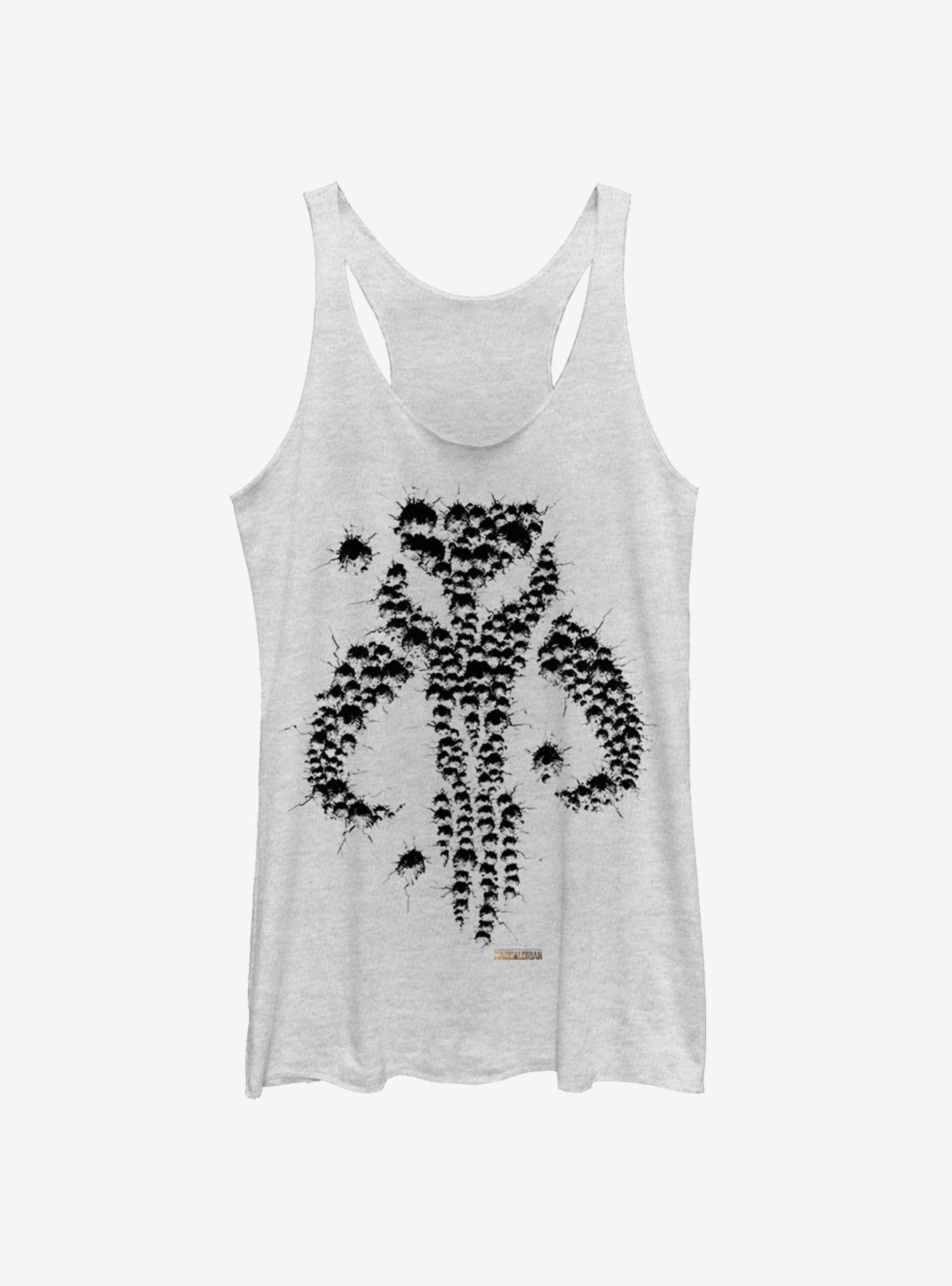 Star Wars The Mandalorian Bullet Holes Womens Tank Top, WHITE HTR, hi-res