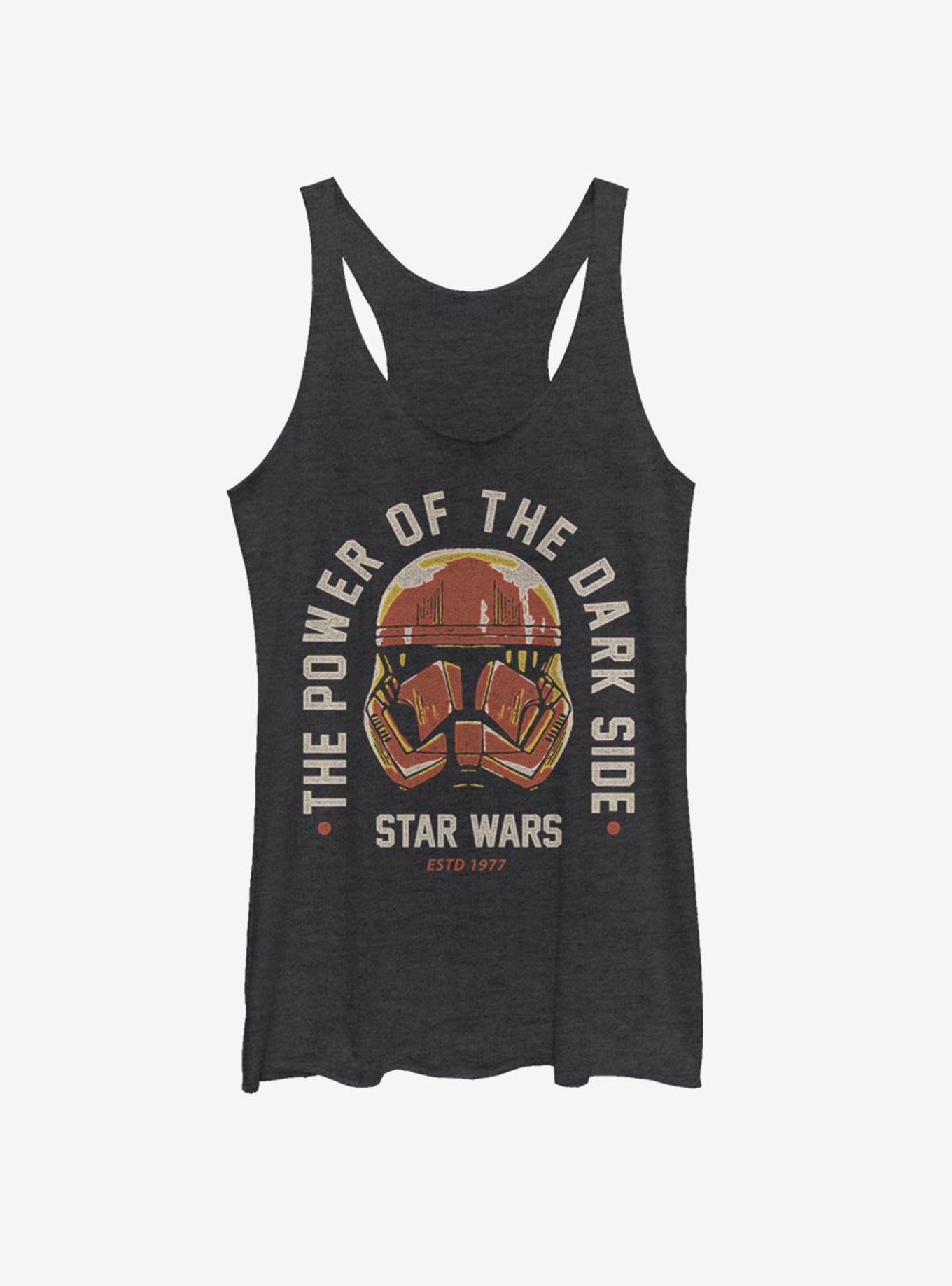 Star Wars Episode IX The Rise Of Skywalker Dark Side Power Womens Tank Top, BLK HTR, hi-res