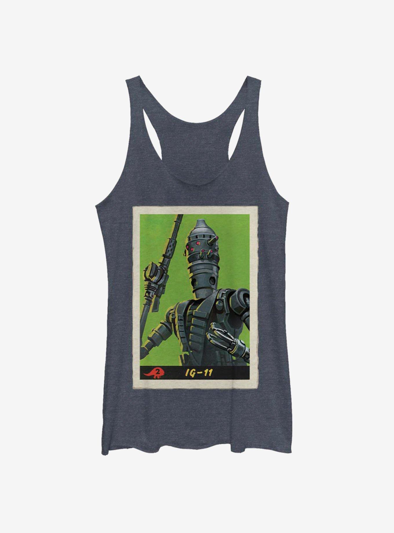 Star Wars The Mandalorian IG-11 Poster Womens Tank Top, NAVY HTR, hi-res