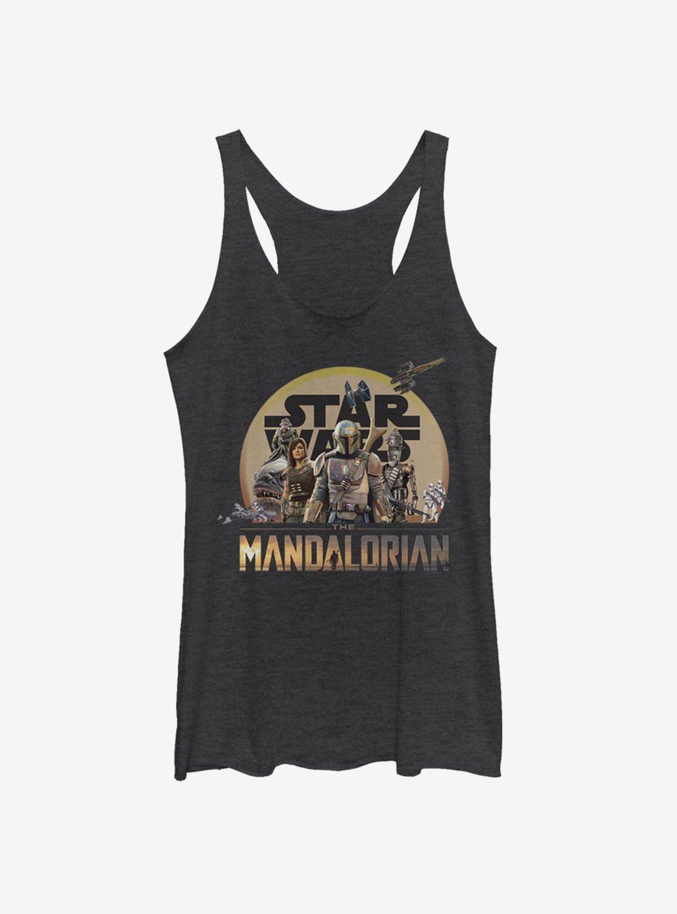 Star Wars The Mandalorian Charcter Action Pose Womens Tank Top, , hi-res