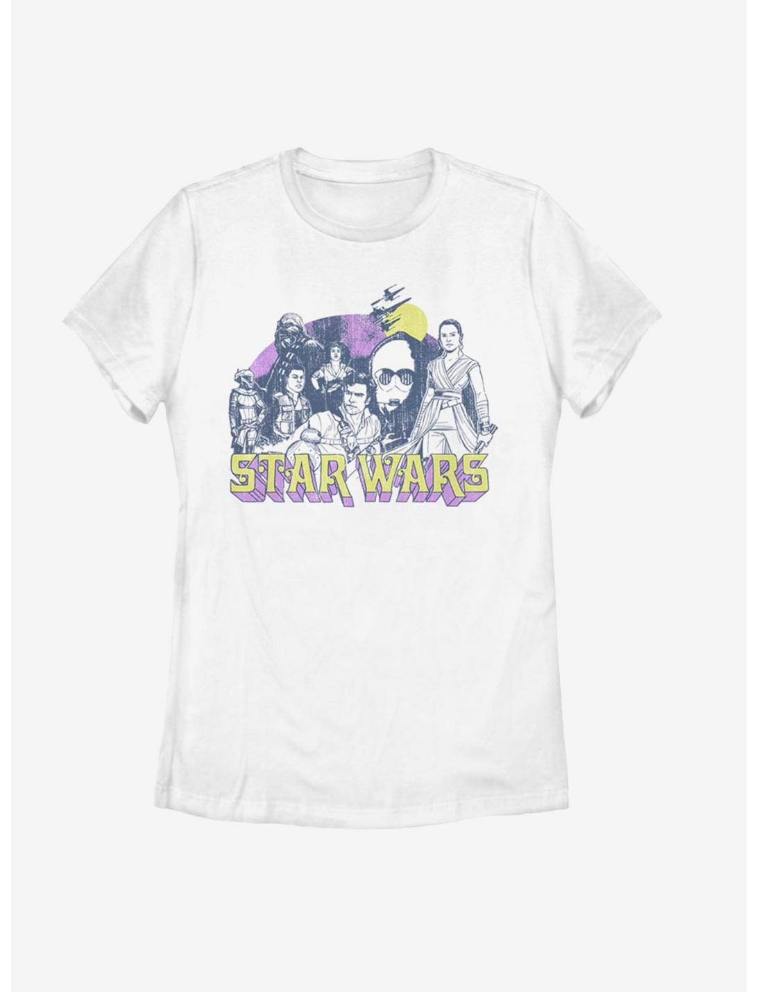 Star Wars Episode IX The Rise Of Skywalker Retro Rebel Womens T-Shirt, WHITE, hi-res