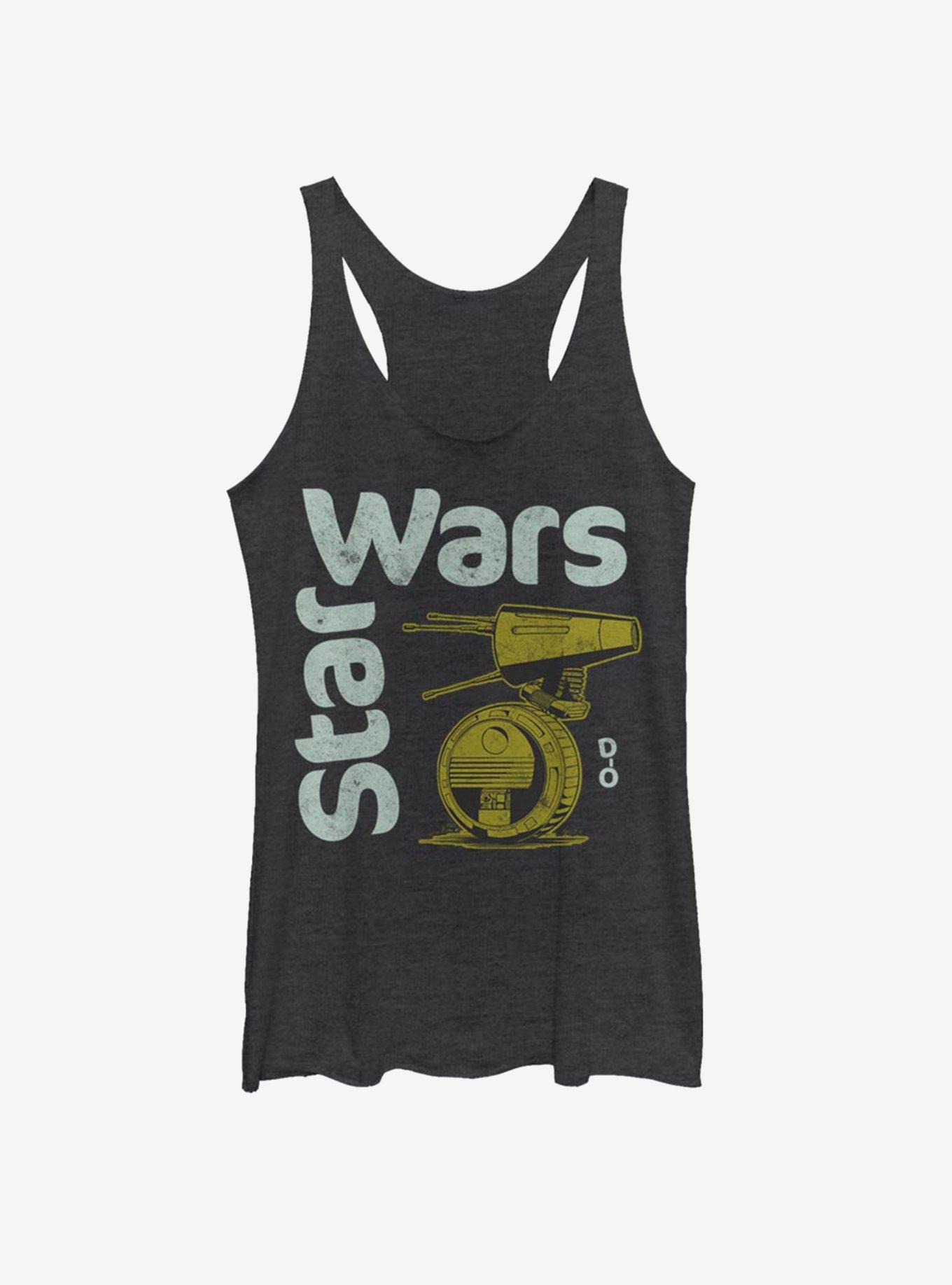 Star Wars Episode IX The Rise Of Skywalker Lil' Droid Womens Tank Top, BLK HTR, hi-res