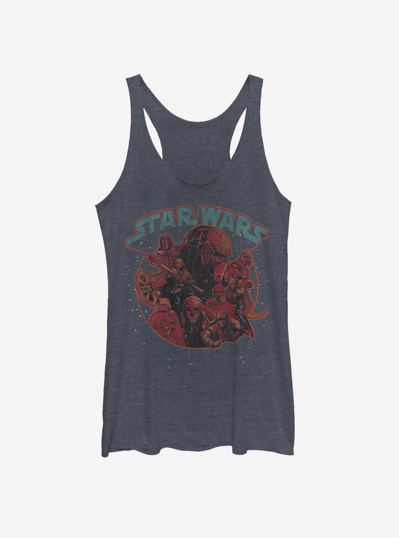 Star Wars Episode IX The Rise Of Skywalker Retro Villains Womens Tank Top, NAVY HTR, hi-res