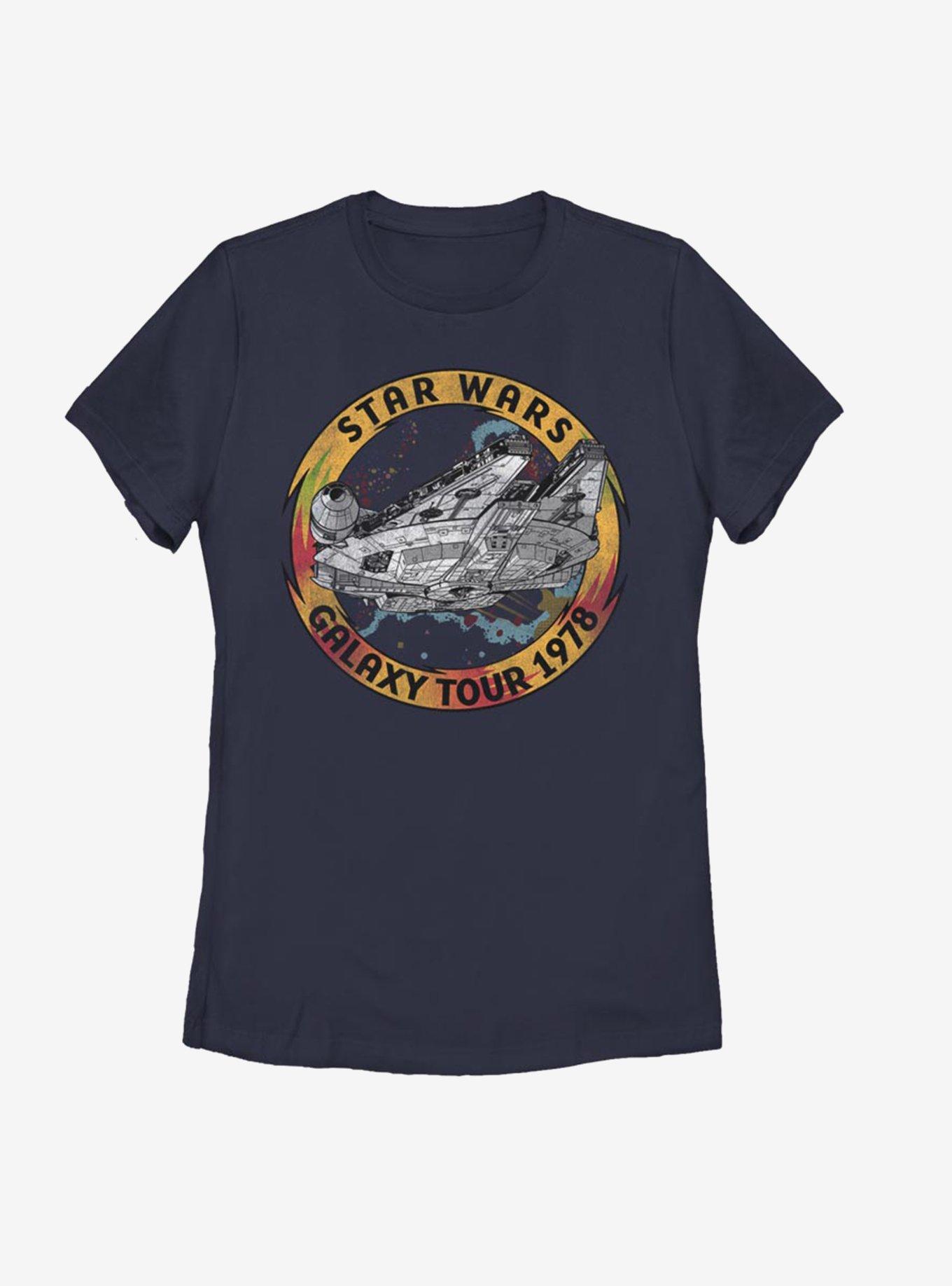 Star Wars Episode IX The Rise Of Skywalker Galaxy Tour Womens T-Shirt, NAVY, hi-res