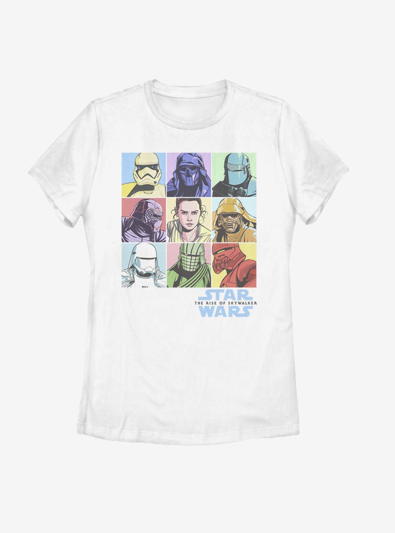 Star Wars Episode IX The Rise Of Skywalker Pastel Rey Boxes Womens T-Shirt, WHITE, hi-res