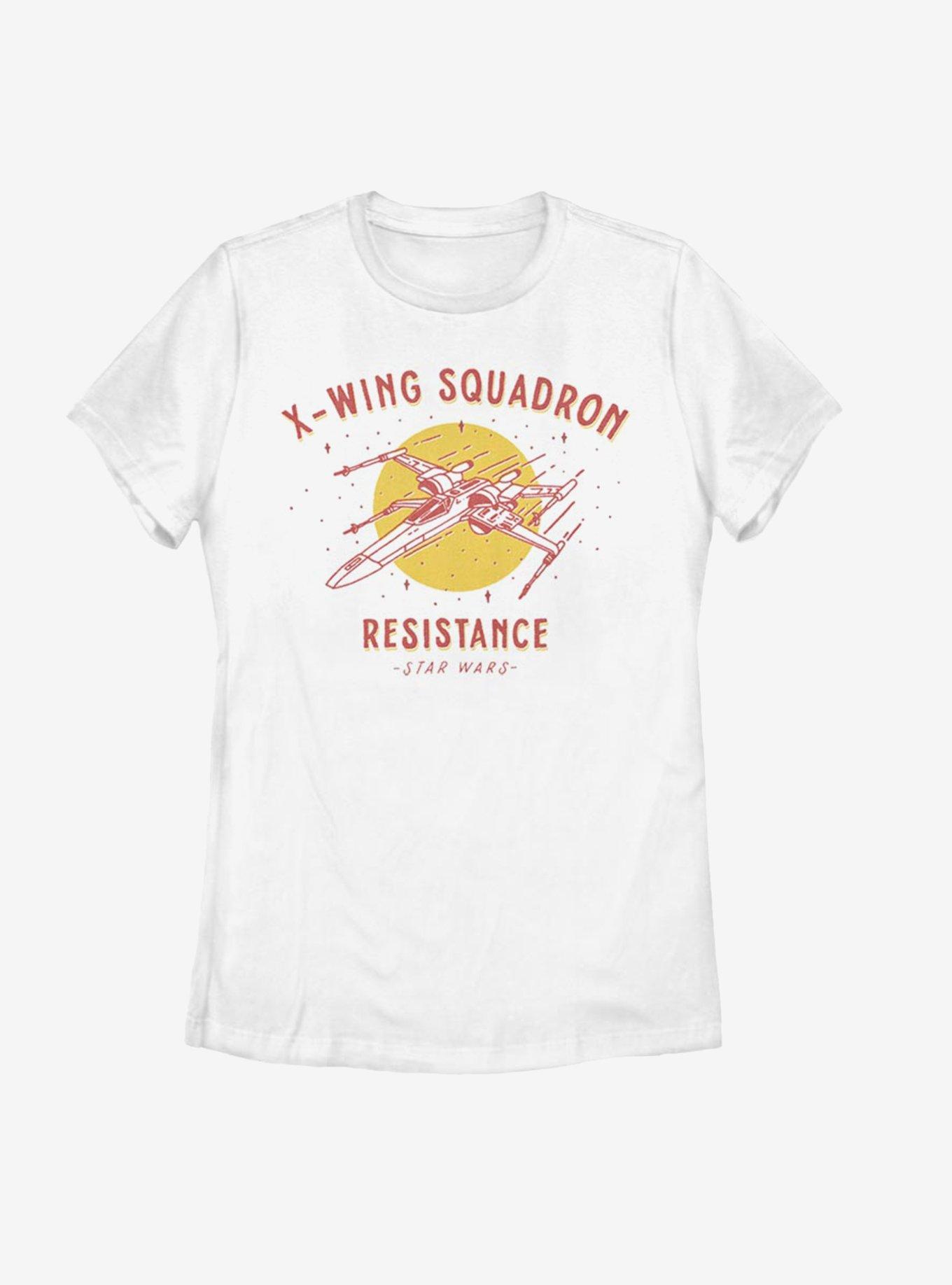 Star Wars Episode IX The Rise Of Skywalker X-Wing Squadron Resistance Womens T-Shirt, WHITE, hi-res