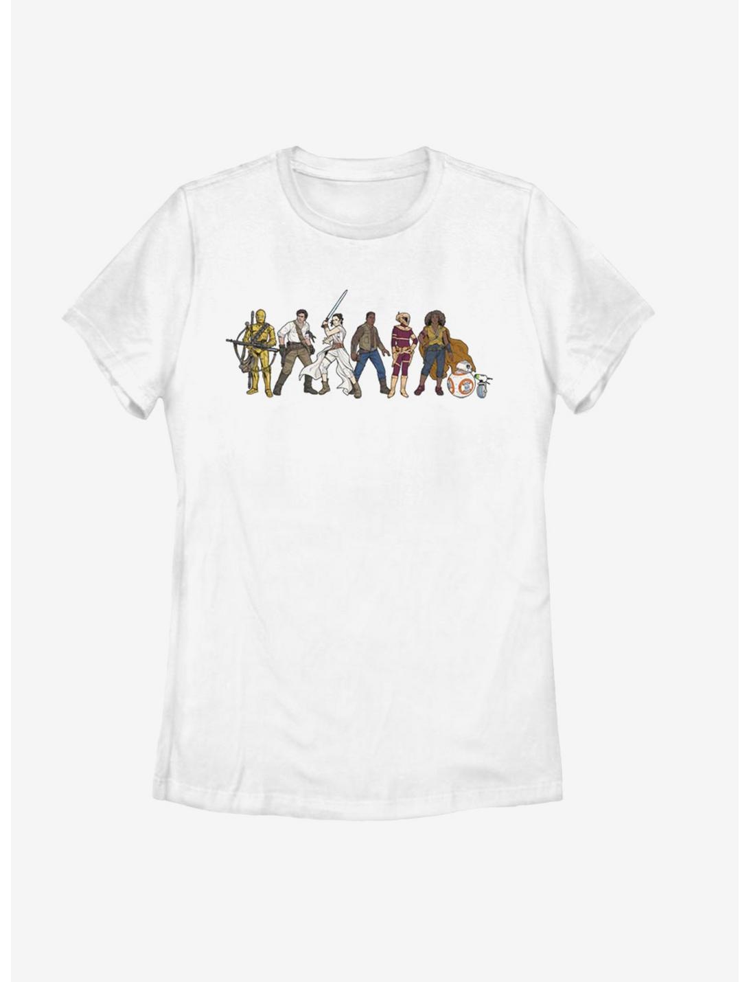 Star Wars Episode IX The Rise Of Skywalker Resistance Lineup Womens T-Shirt, WHITE, hi-res