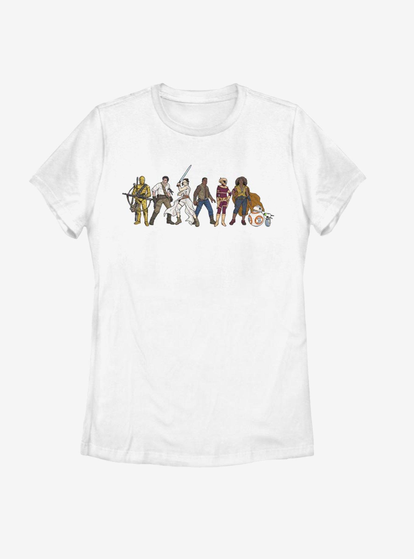 Star Wars Episode IX The Rise Of Skywalker Resistance Lineup Womens T-Shirt, WHITE, hi-res