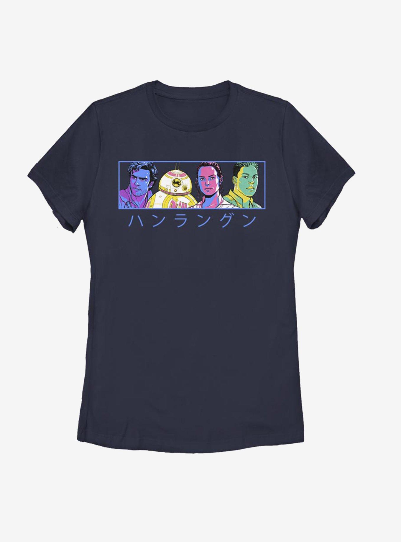 Star Wars Episode IX: The Rise Of Skywalker Line Up Japanese Text Womens T-Shirt, , hi-res