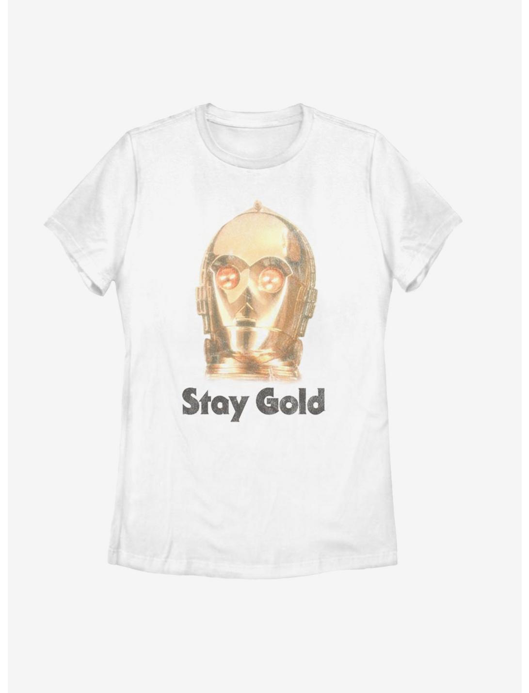 Star Wars Episode IX The Rise Of Skywalker Stay Gold Womens T-Shirt, WHITE, hi-res