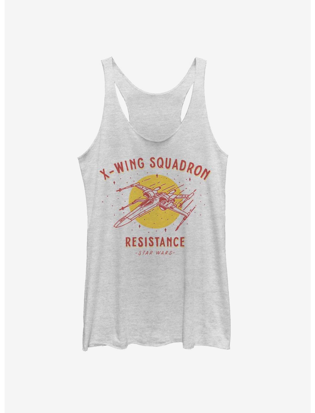 Star Wars Episode IX The Rise Of Skywalker X-Wing Squadron Resistance Womens Tank Top, WHITE HTR, hi-res