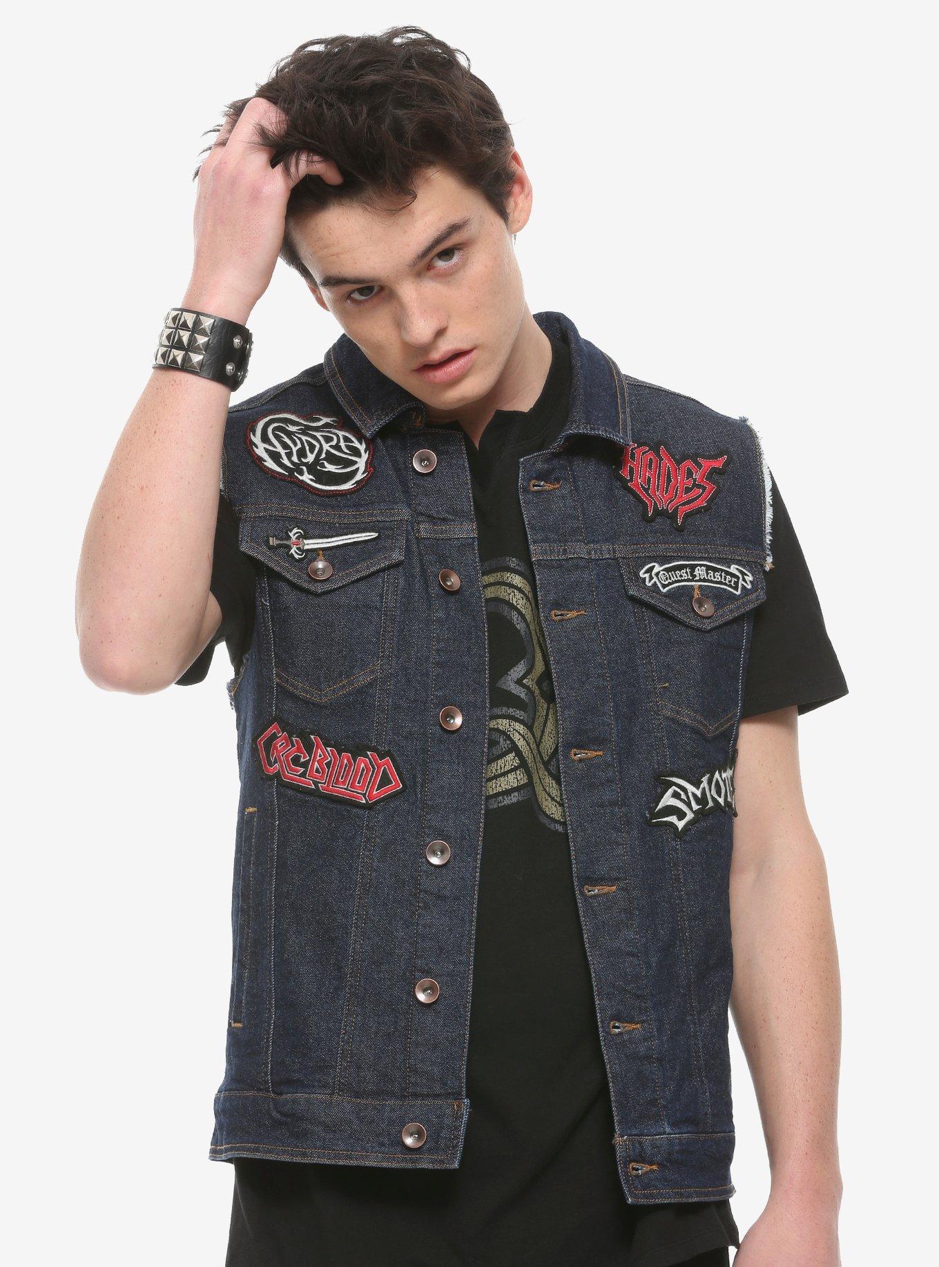 Hot topic denim vest best sale