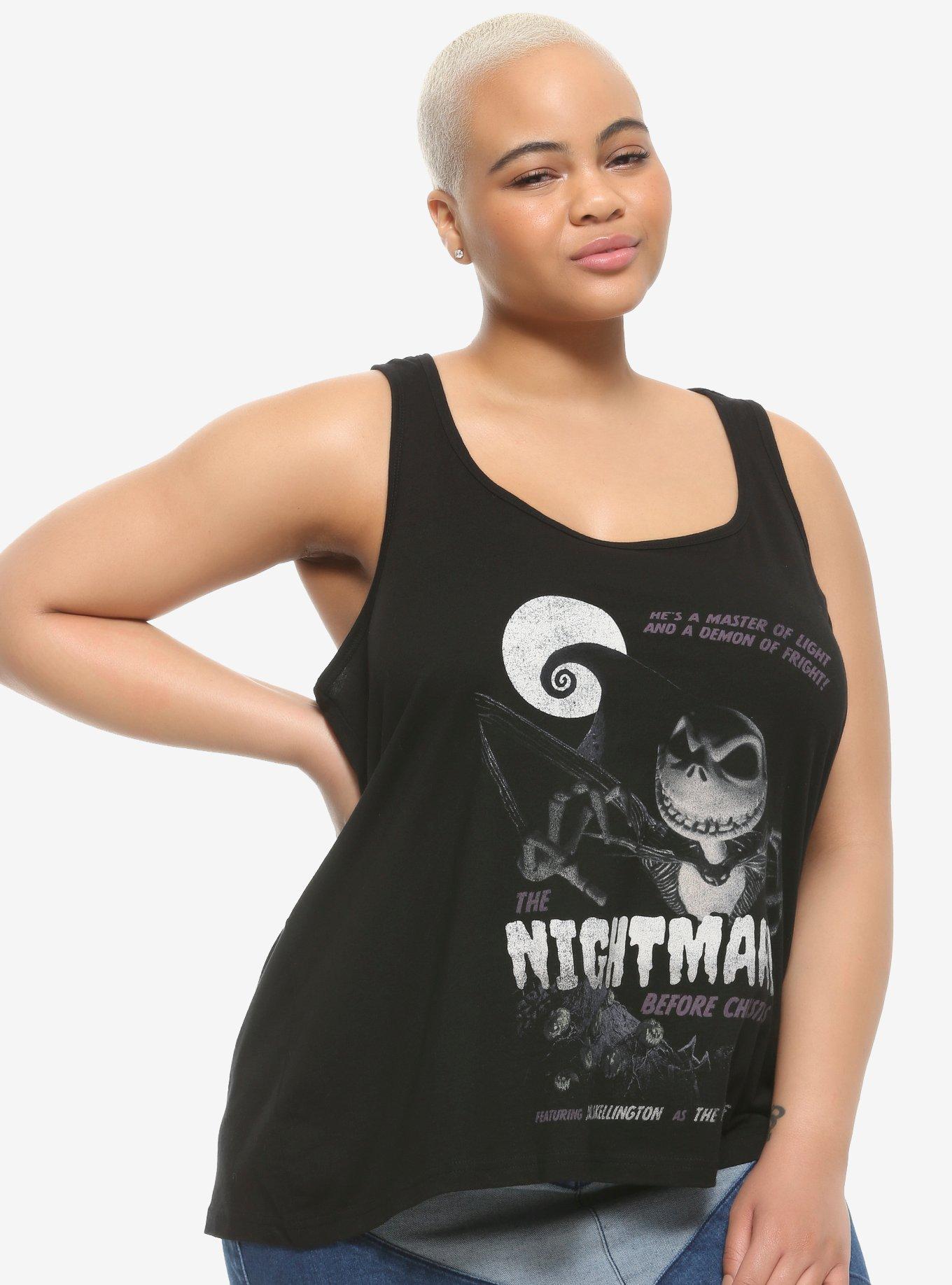 The Nightmare Before Christmas Movie Poster Girls Tank Top Plus Size, MULTI, hi-res
