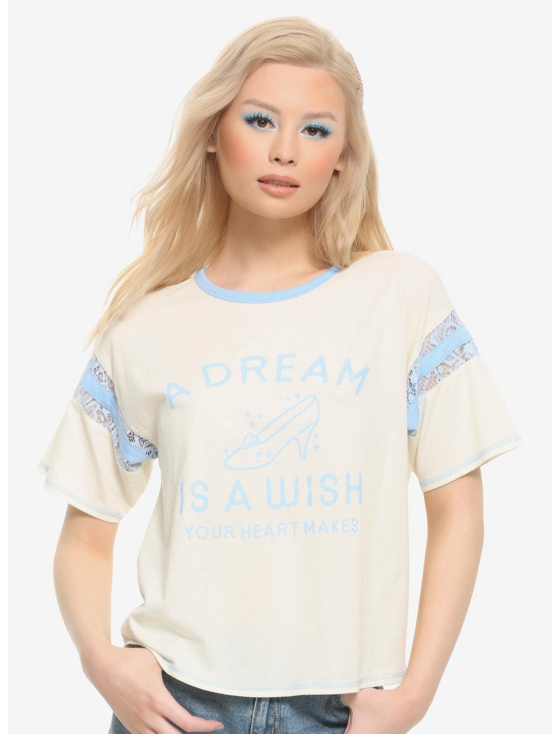 Her Universe Disney Cinderella A Dream Is A Wish Varsity Stripe T-Shirt, MULTI, hi-res