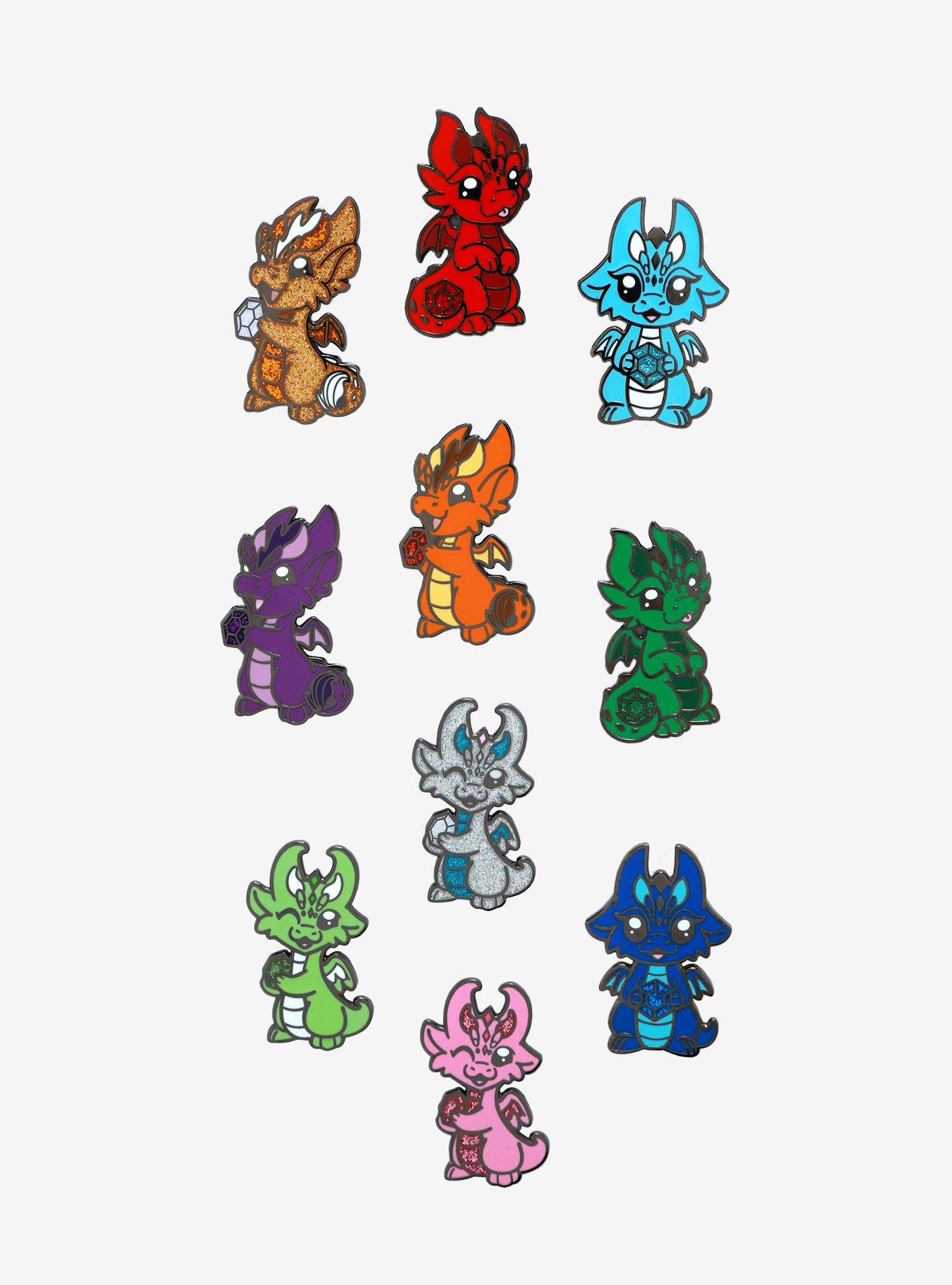 Dragons And Beasties Gem Dragon Blind Bag Enamel Pin, , hi-res