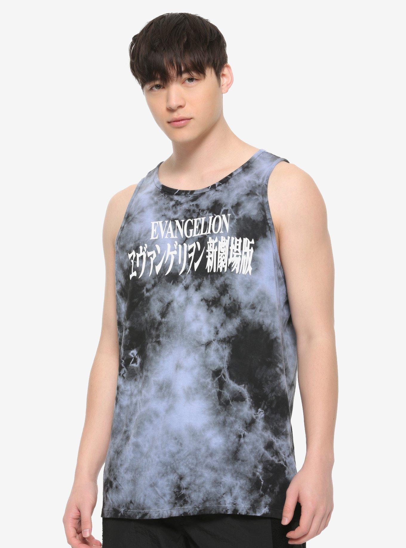 Neon Genesis Evangelion Title & Eva Tie-Dye Tank Top, WHITE, hi-res