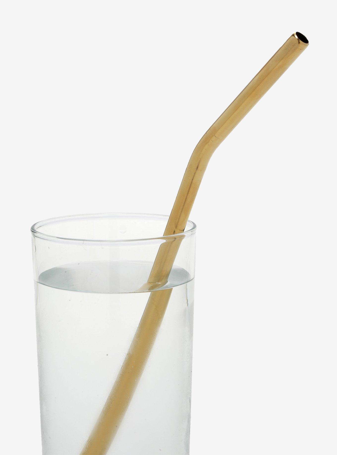 Corkcircle Gold Steel Reusable Straw Set | Hot Topic
