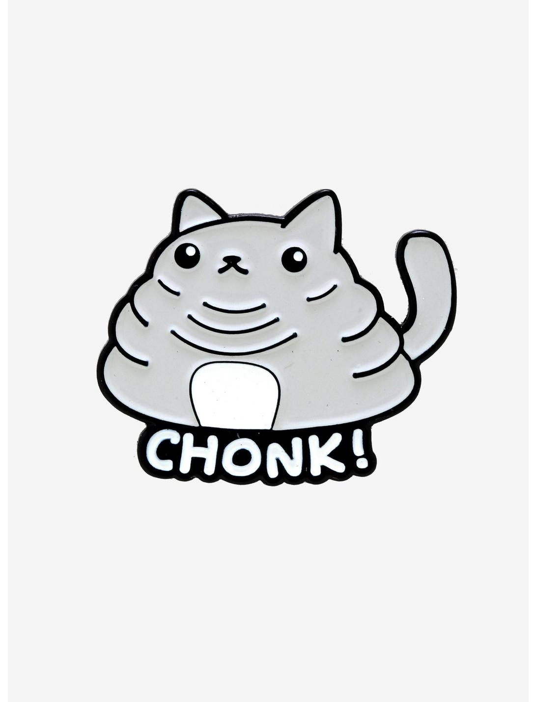 Chonk Smush Cat Enamel Pin, , hi-res