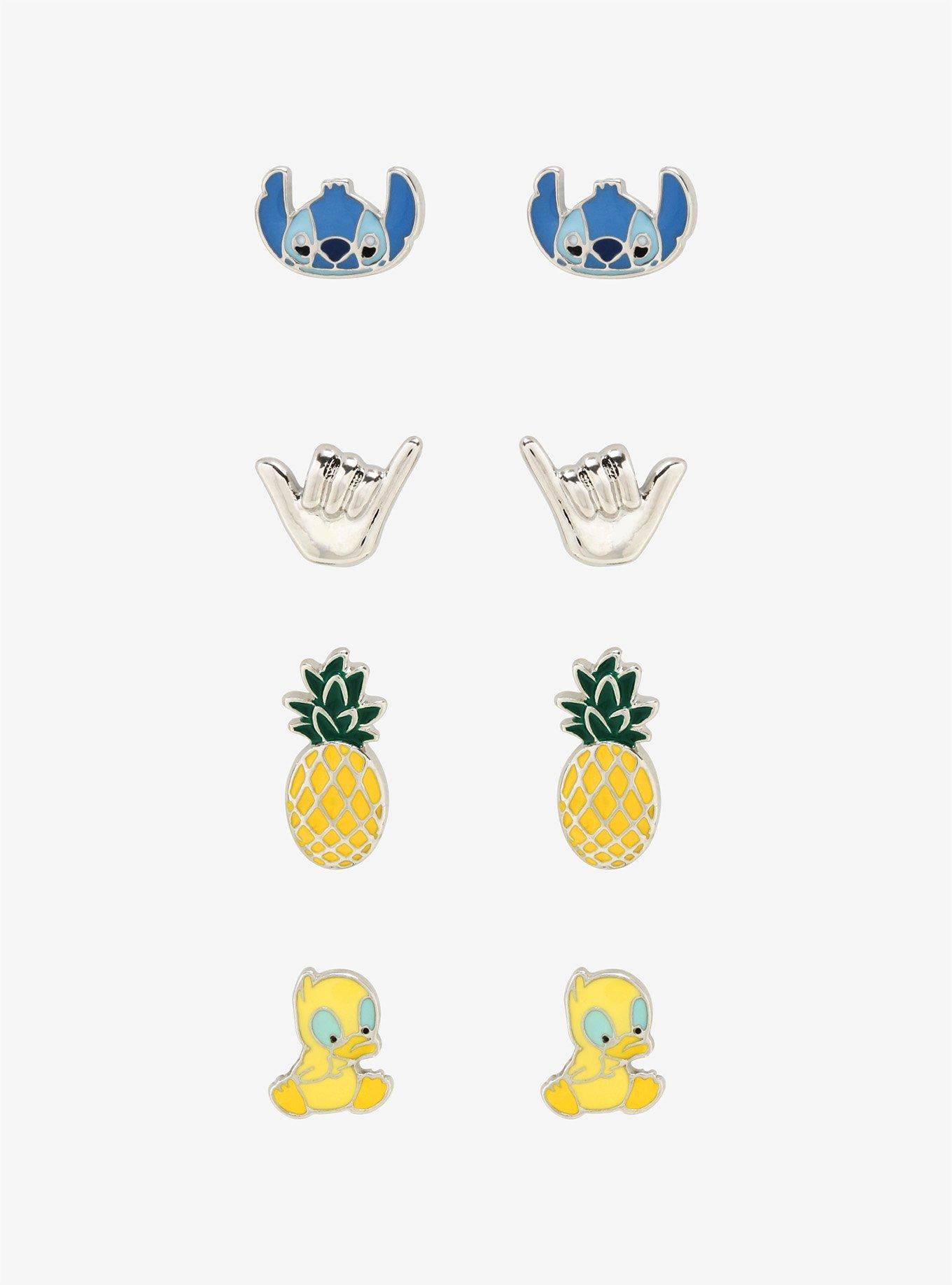 Disney Lilo & Stitch Shaka Stud Earring Set - BoxLunch Exclusive, , hi-res