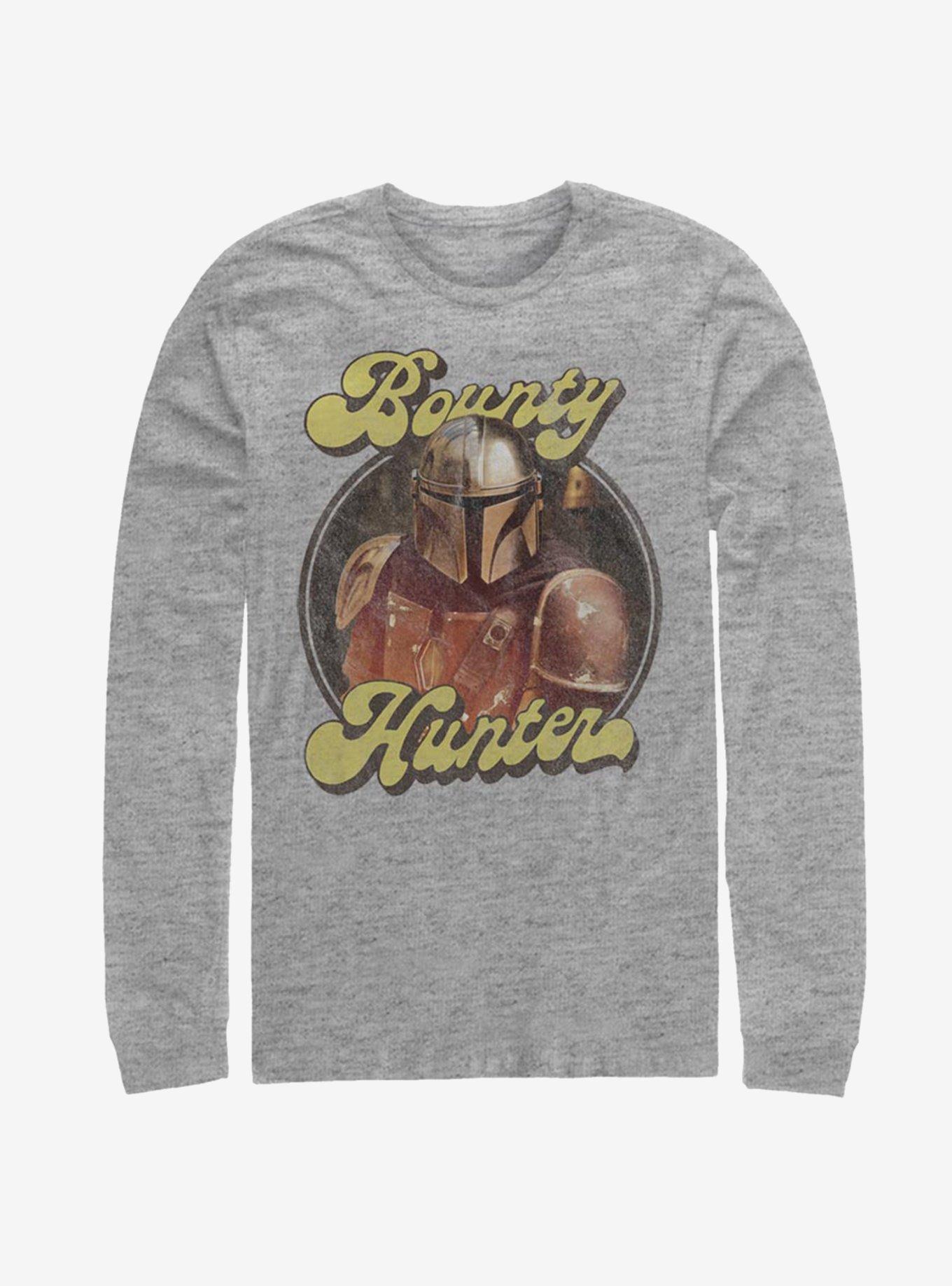 Star Wars The Mandalorian Bounty Retro Long-Sleeve T-Shirt, ATH HTR, hi-res