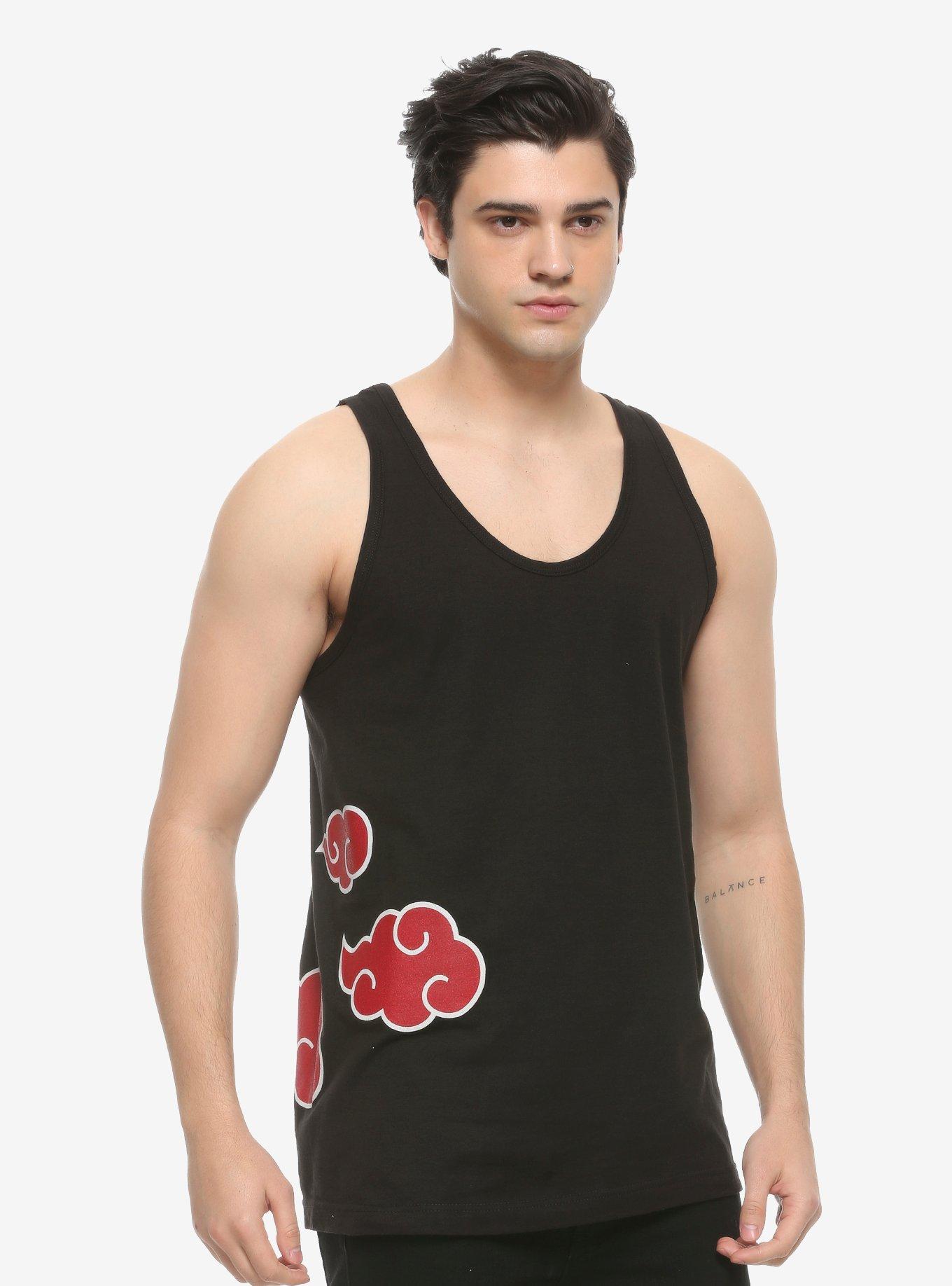 Naruto Shippuden Akatsuki Clouds Tank Top, BLACK, hi-res