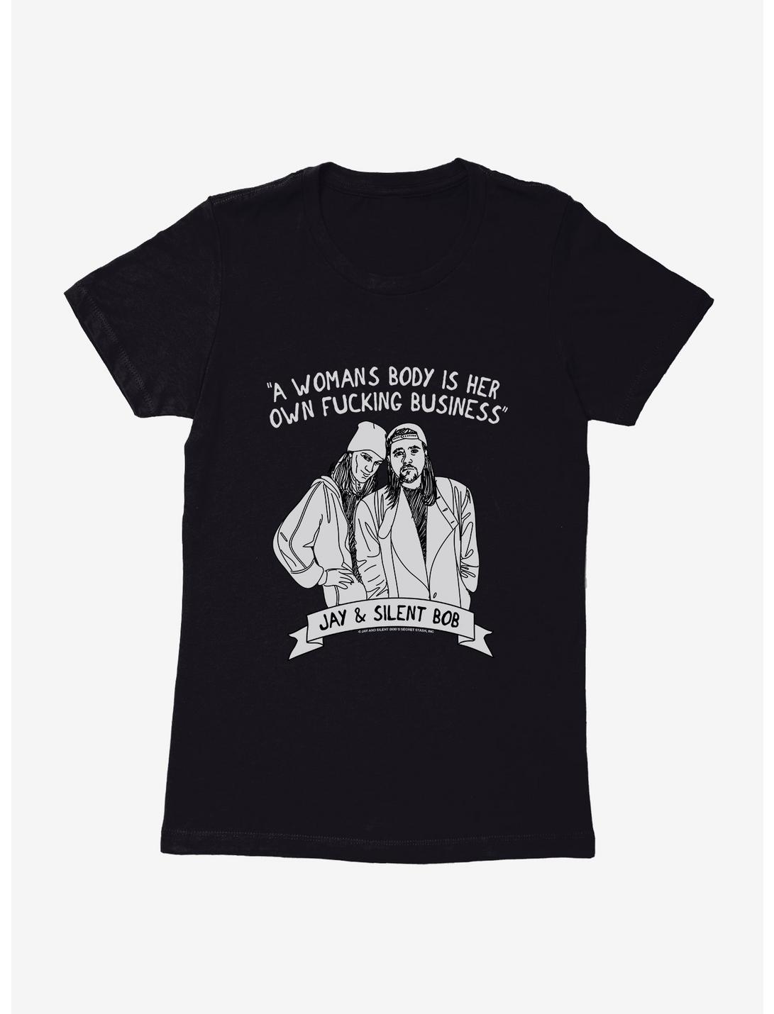 Jay And Silent Bob Reboot A Woman's Body Is Her Own Fucking Business Womens T-Shirt, , hi-res