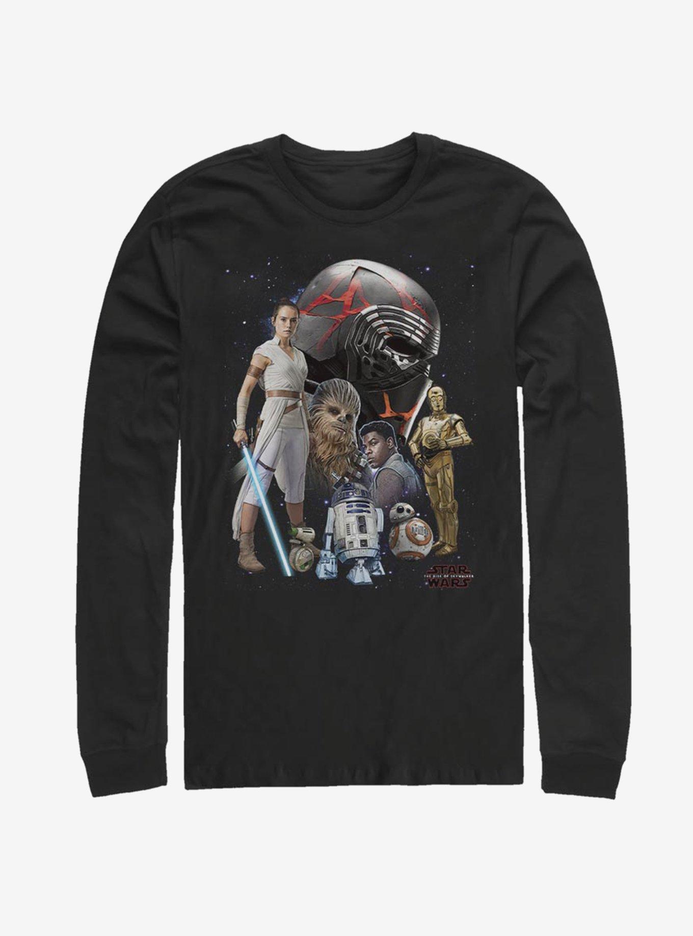 Star Wars Episode IX The Rise Of Skywalker Heroes Of The Galaxy Long-Sleeve T-Shirt, BLACK, hi-res