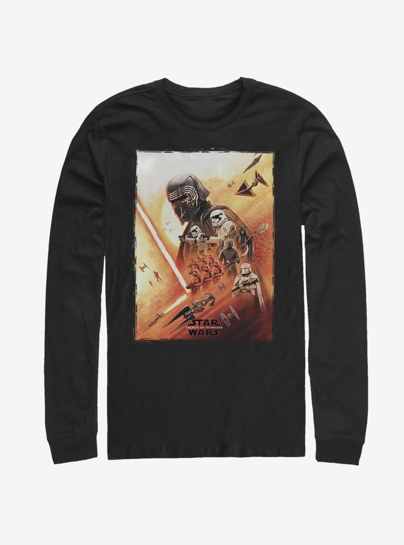 Star Wars Episode IX The Rise Of Skywalker Kylo Poster Long-Sleeve T-Shirt, BLACK, hi-res