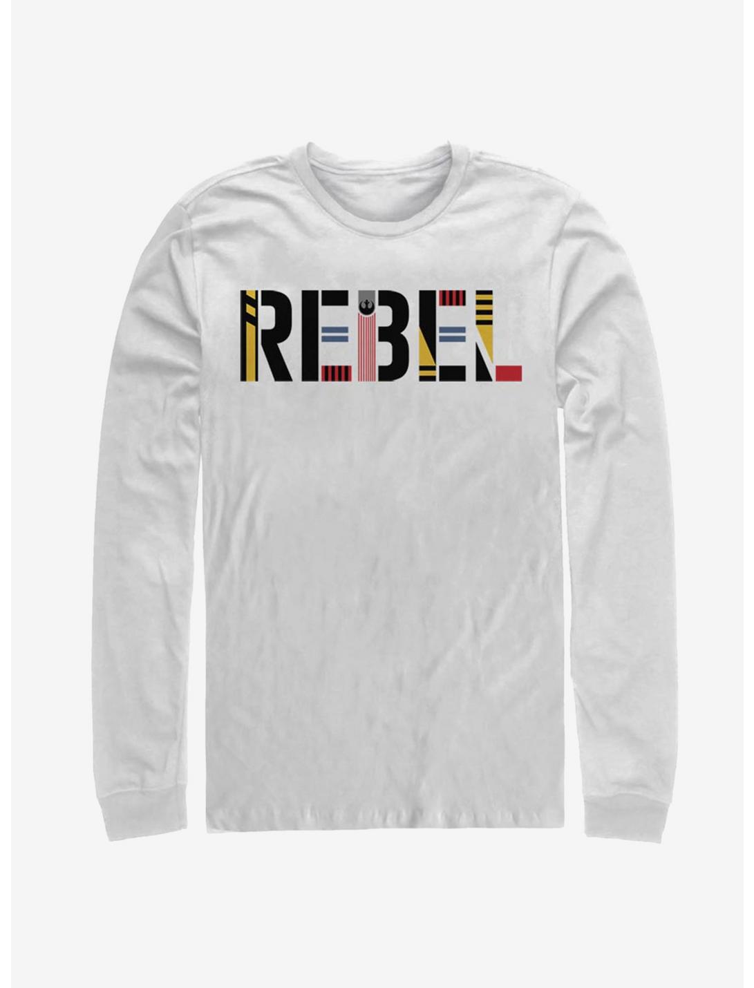 Star Wars Episode IX The Rise Of Skywalker Rebel Simple Long-Sleeve T-Shirt, WHITE, hi-res