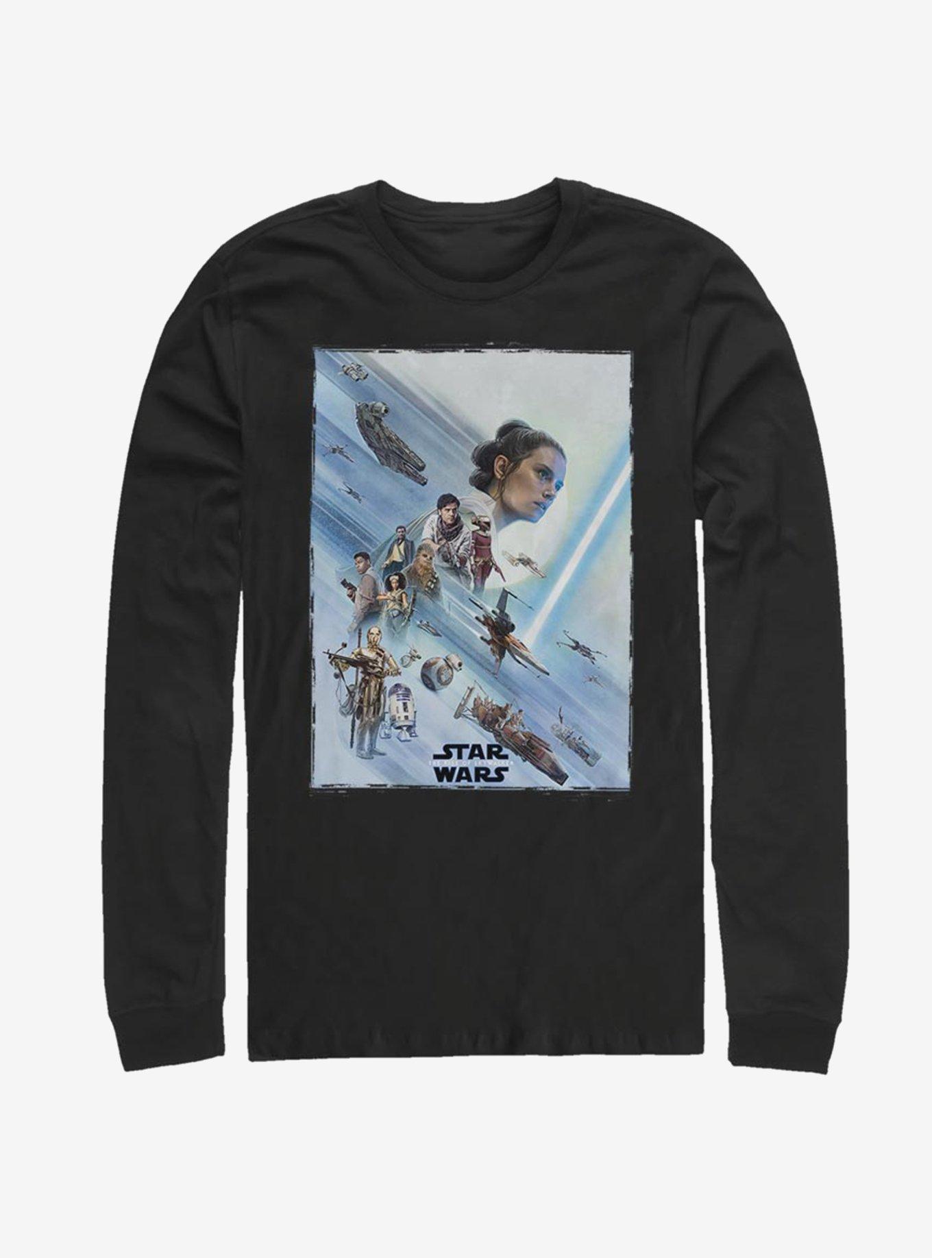 Star Wars Episode IX The Rise Of Skywalker Rey Poster Long-Sleeve T-Shirt, BLACK, hi-res