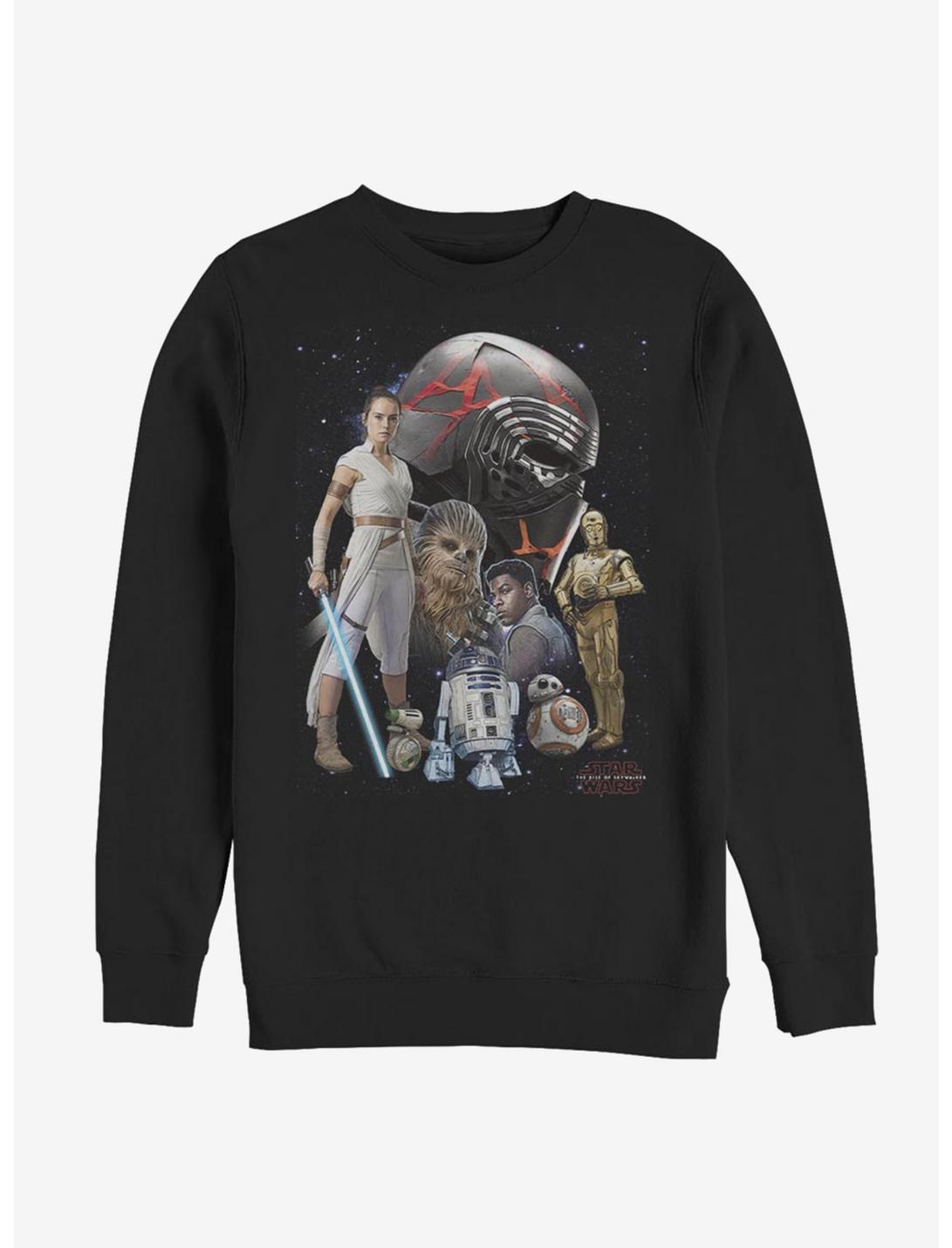 Star Wars Episode IX The Rise Of Skywalker Heroes Of The Galaxy Sweatshirt, BLACK, hi-res
