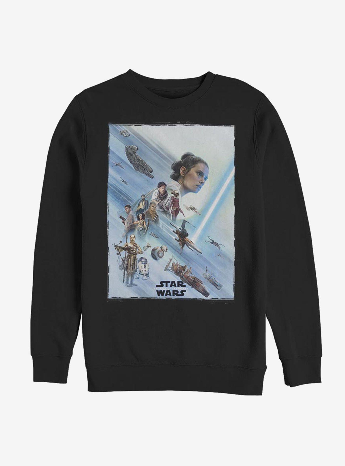 Star Wars Episode IX The Rise Of Skywalker Rey Poster Sweatshirt, BLACK, hi-res