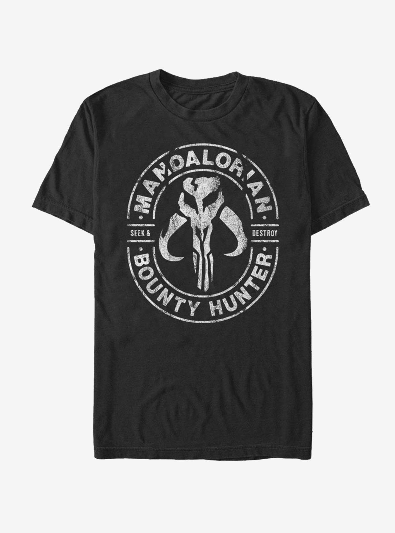 Star Wars The Mandalorian Seek And Destroy T-Shirt, BLACK, hi-res