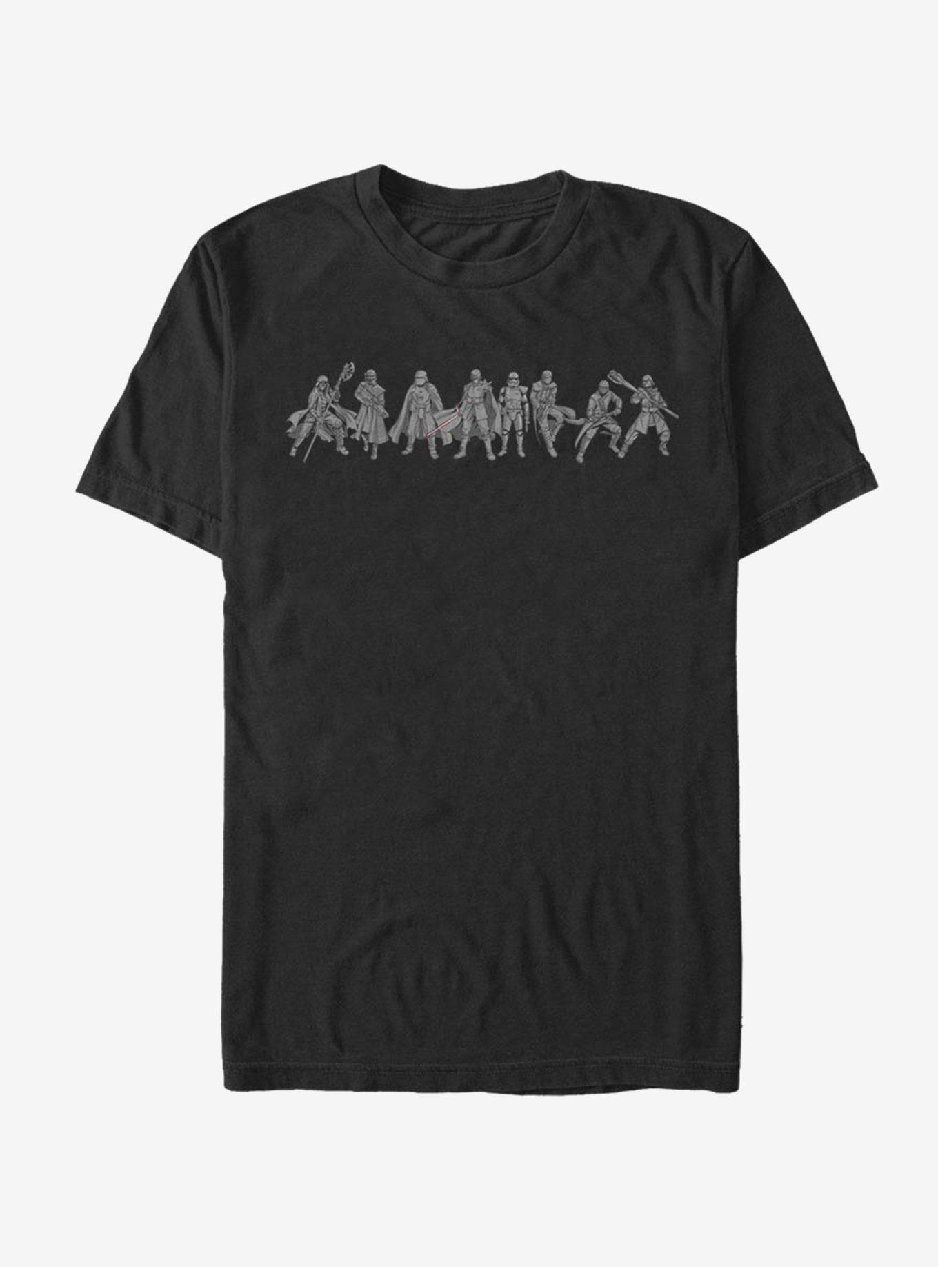 Star Wars Episode IX The Rise Of Skywalker New Order Lineup T-Shirt, BLACK, hi-res