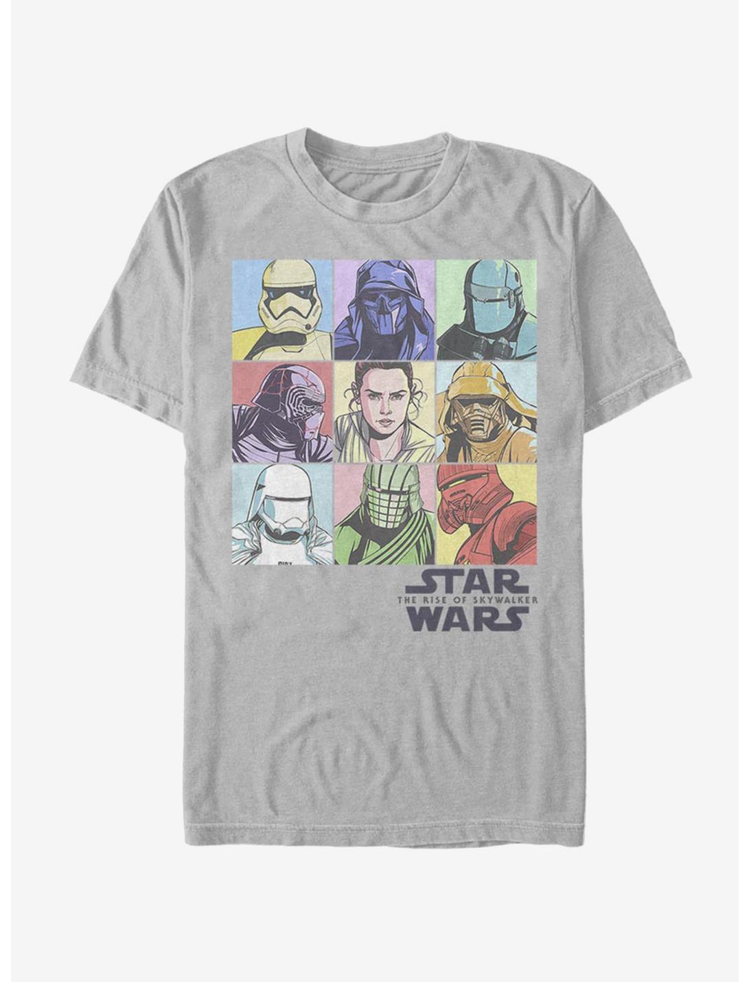 Star Wars Episode IX The Rise Of Skywalker Pastel Rey Boxes T-Shirt, SILVER, hi-res