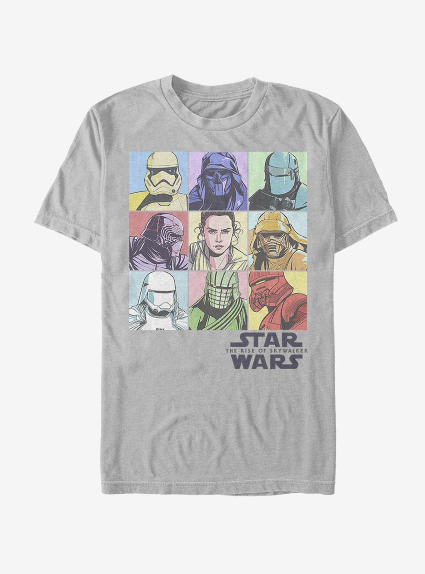 Star Wars Episode IX The Rise Of Skywalker Pastel Rey Boxes T-Shirt, SILVER, hi-res