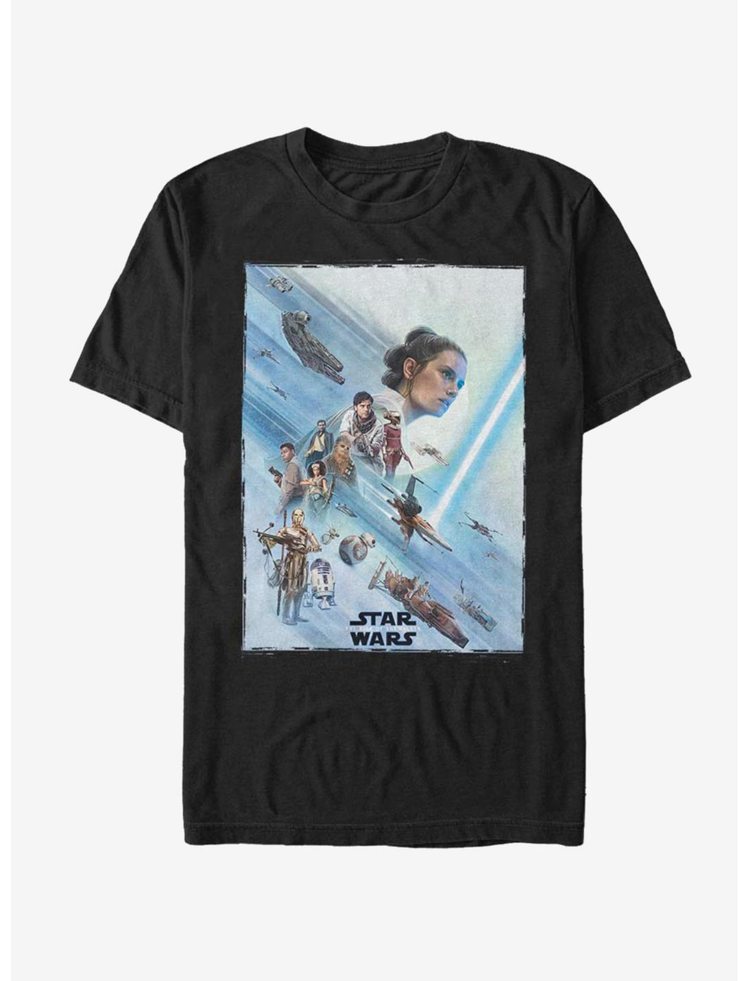 Star Wars Episode IX The Rise Of Skywalker Rey Poster T-Shirt, BLACK, hi-res