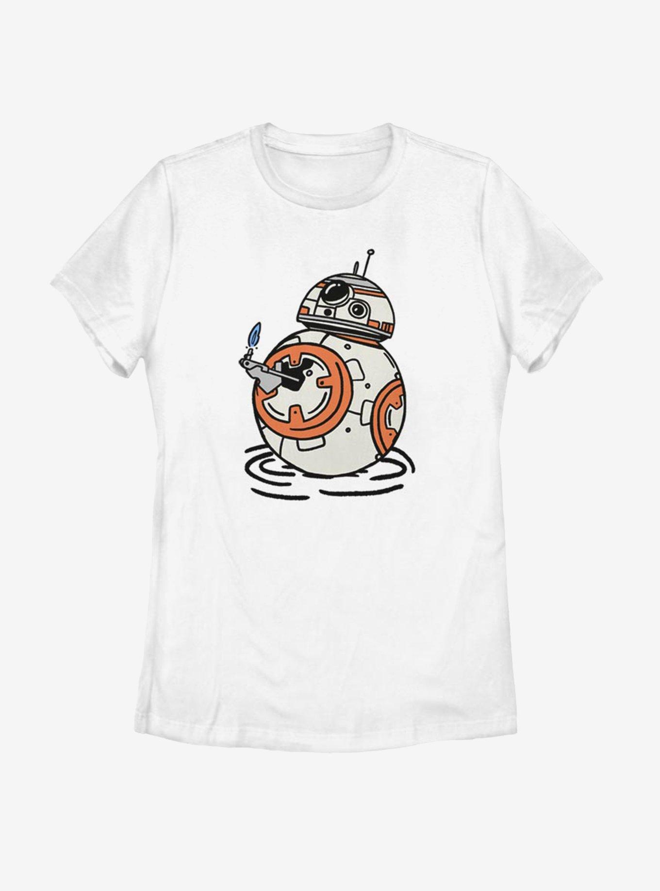 Star Wars Episode IX The Rise Of Skywalker BB Doodles Womens T-Shirt, WHITE, hi-res