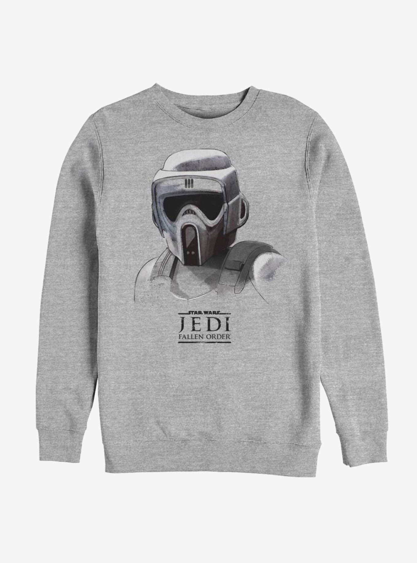 Star Wars Jedi Fallen Order Scout Trooper Mask Sweatshirt, ATH HTR, hi-res