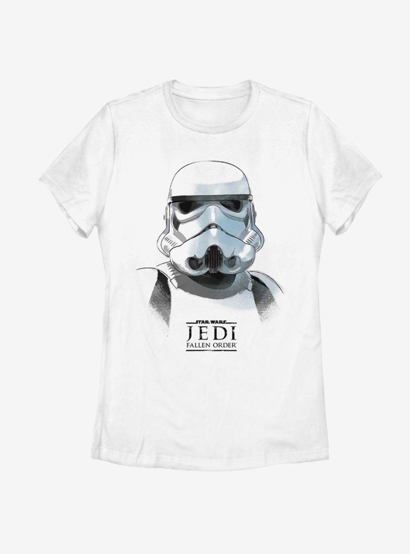 Star Wars Jedi Fallen Order Trooper Mask Womens T-Shirt, WHITE, hi-res