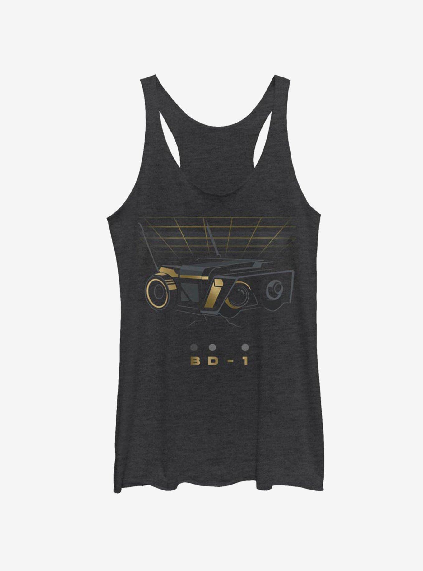 Star Wars Jedi Fallen Order BD-1 Gold Womens Tank Top, BLK HTR, hi-res