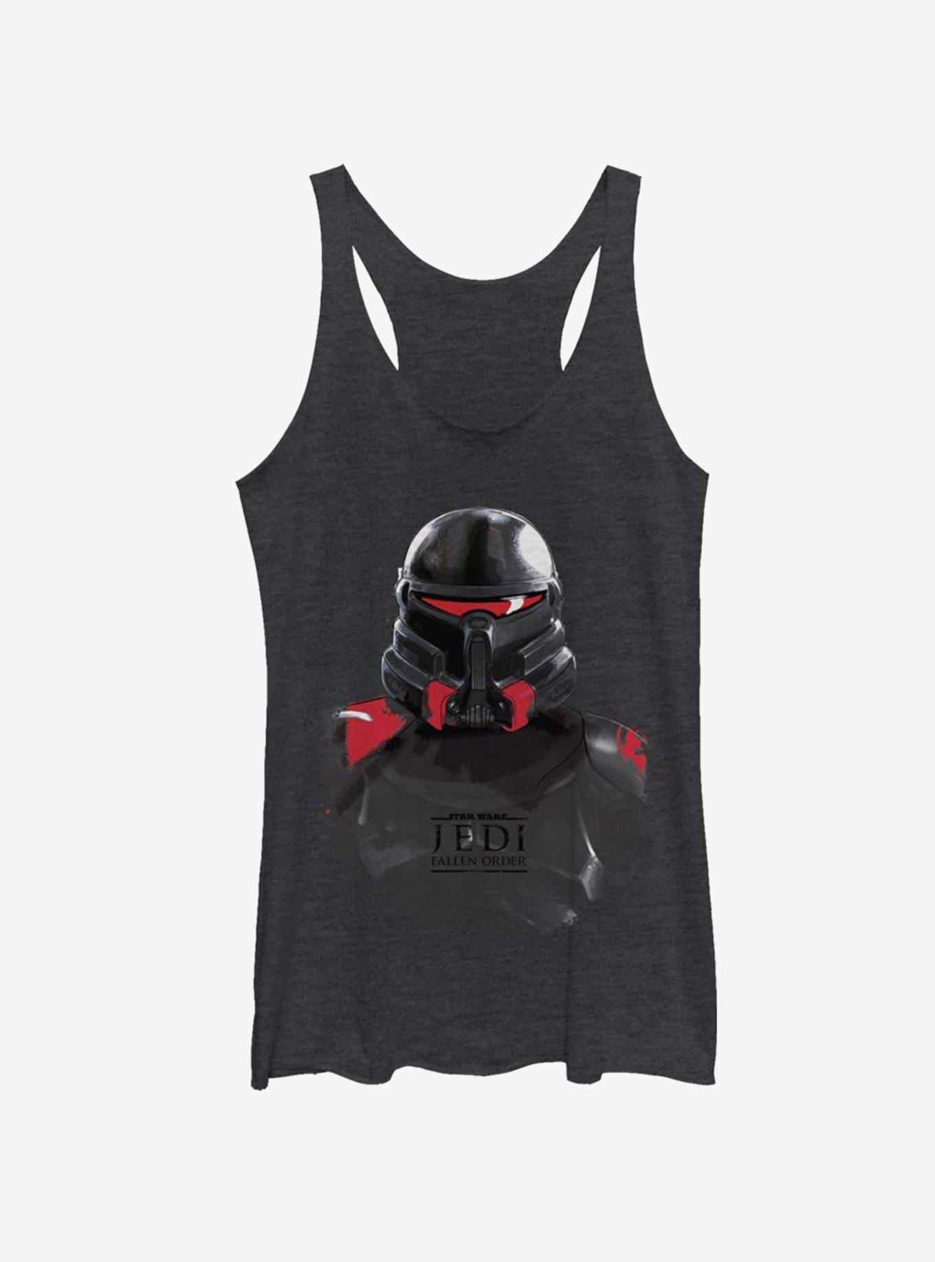 Star Wars Jedi Fallen Order Purge Trooper Mask Womens Tank Top, BLK HTR, hi-res
