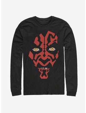 Plus Size Star Wars Darth Maul Face Long-Sleeve T-Shirt, , hi-res